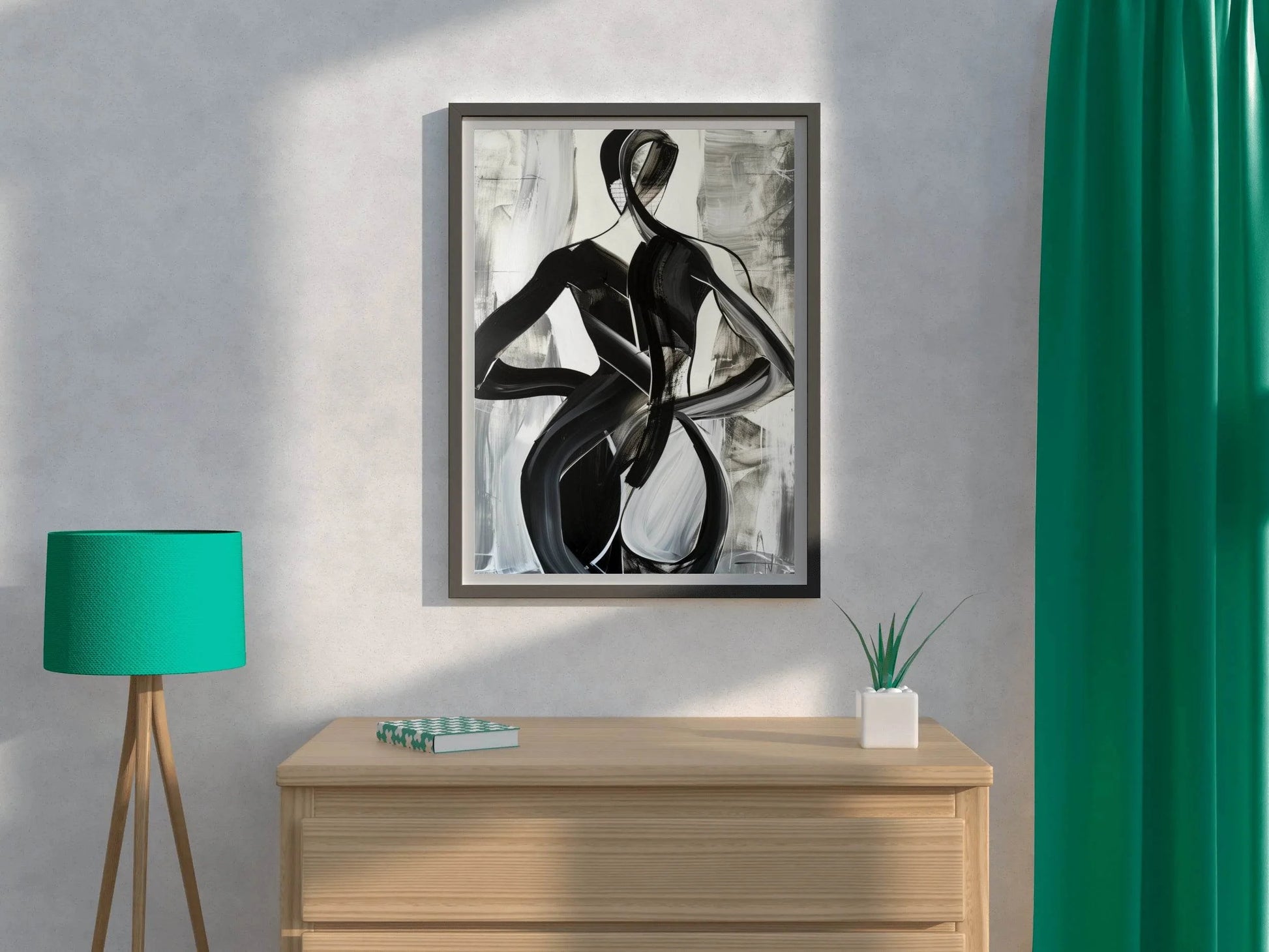Oil Paint Phantom Figure Modern Wall Art - beink online art store