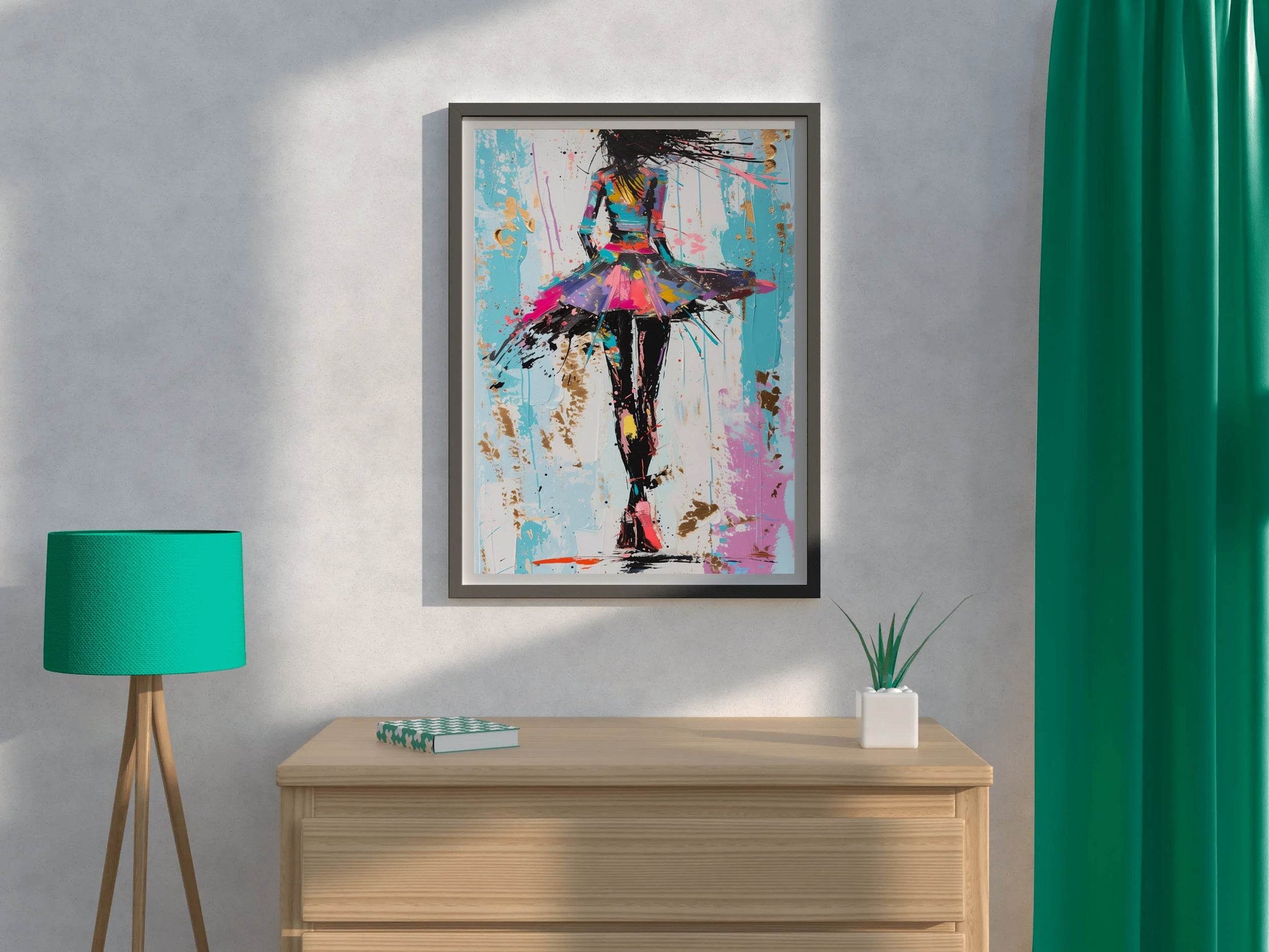 Oil Painting Of A Dancing Girl Wall Art - beink online art store