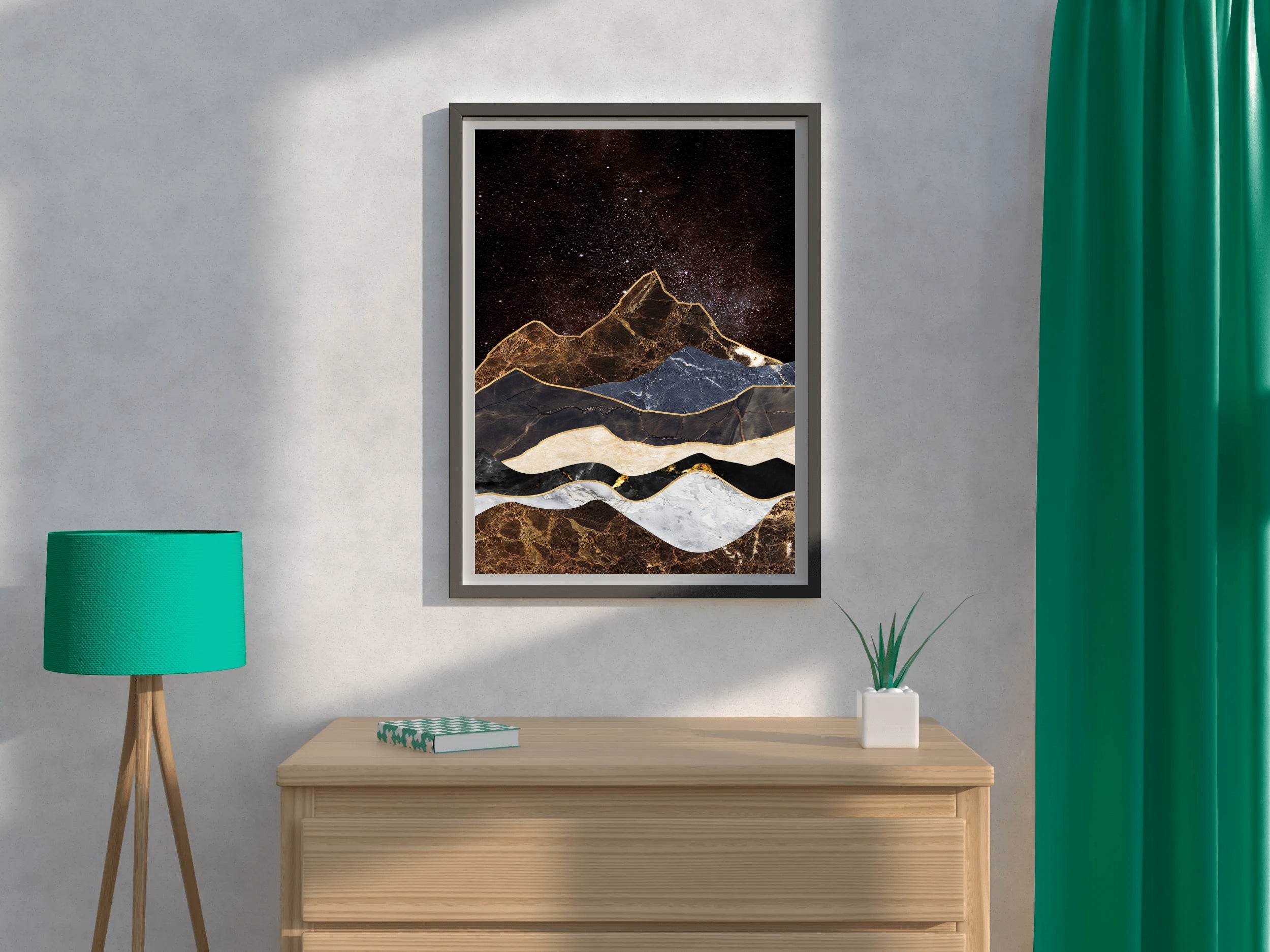 Marbled Peaks Modern Wall Art - beink online art store