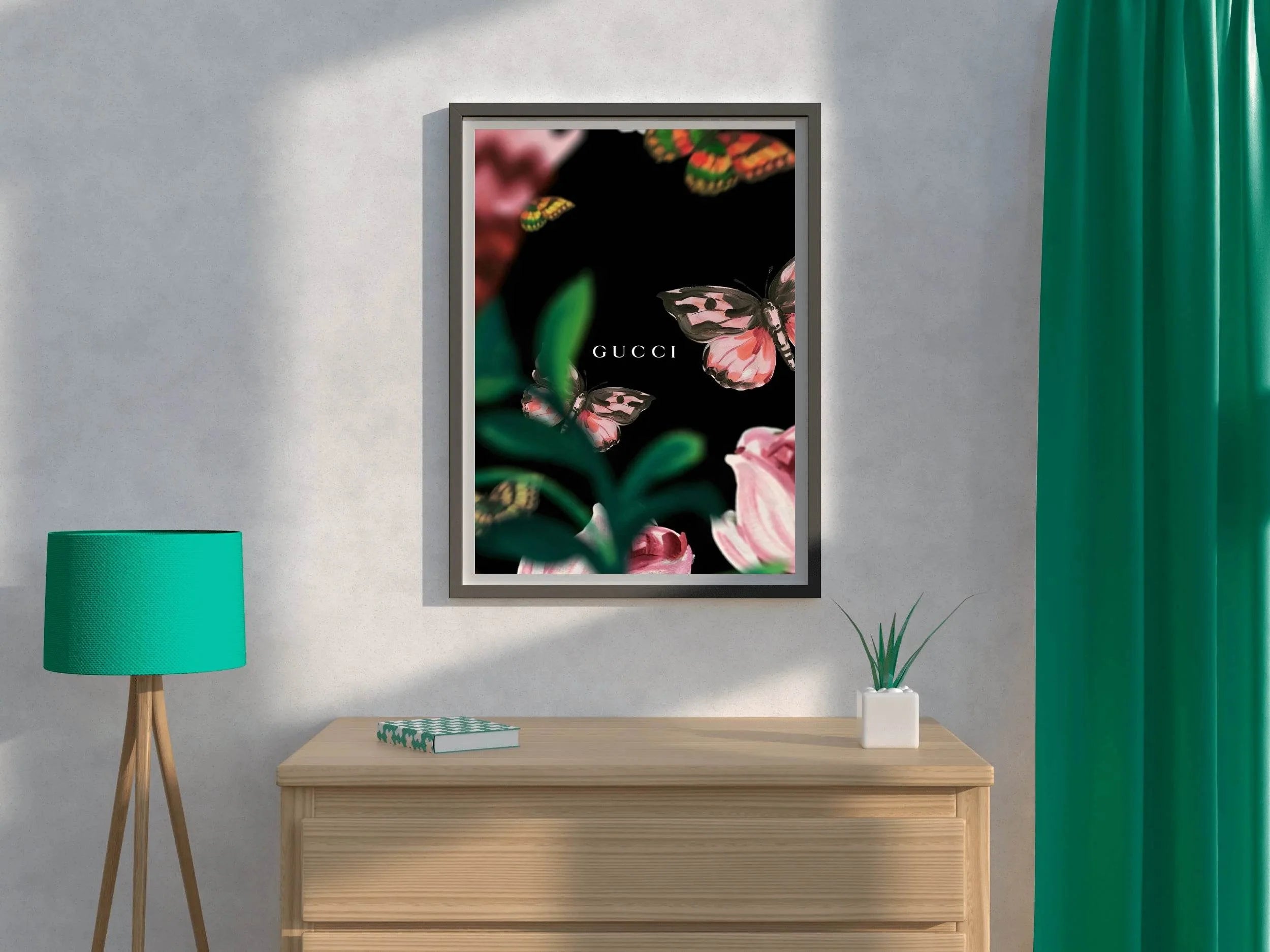 Gucci Butterflies Wall Art - beink online art store