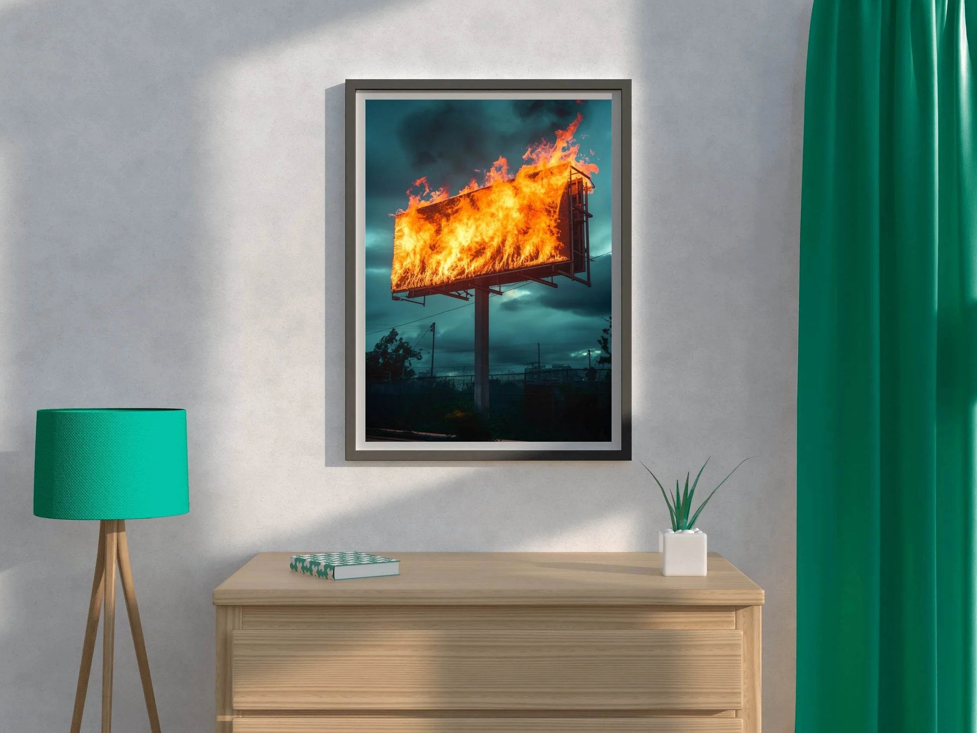 Fiery Billboard Wall Art - beink online art store