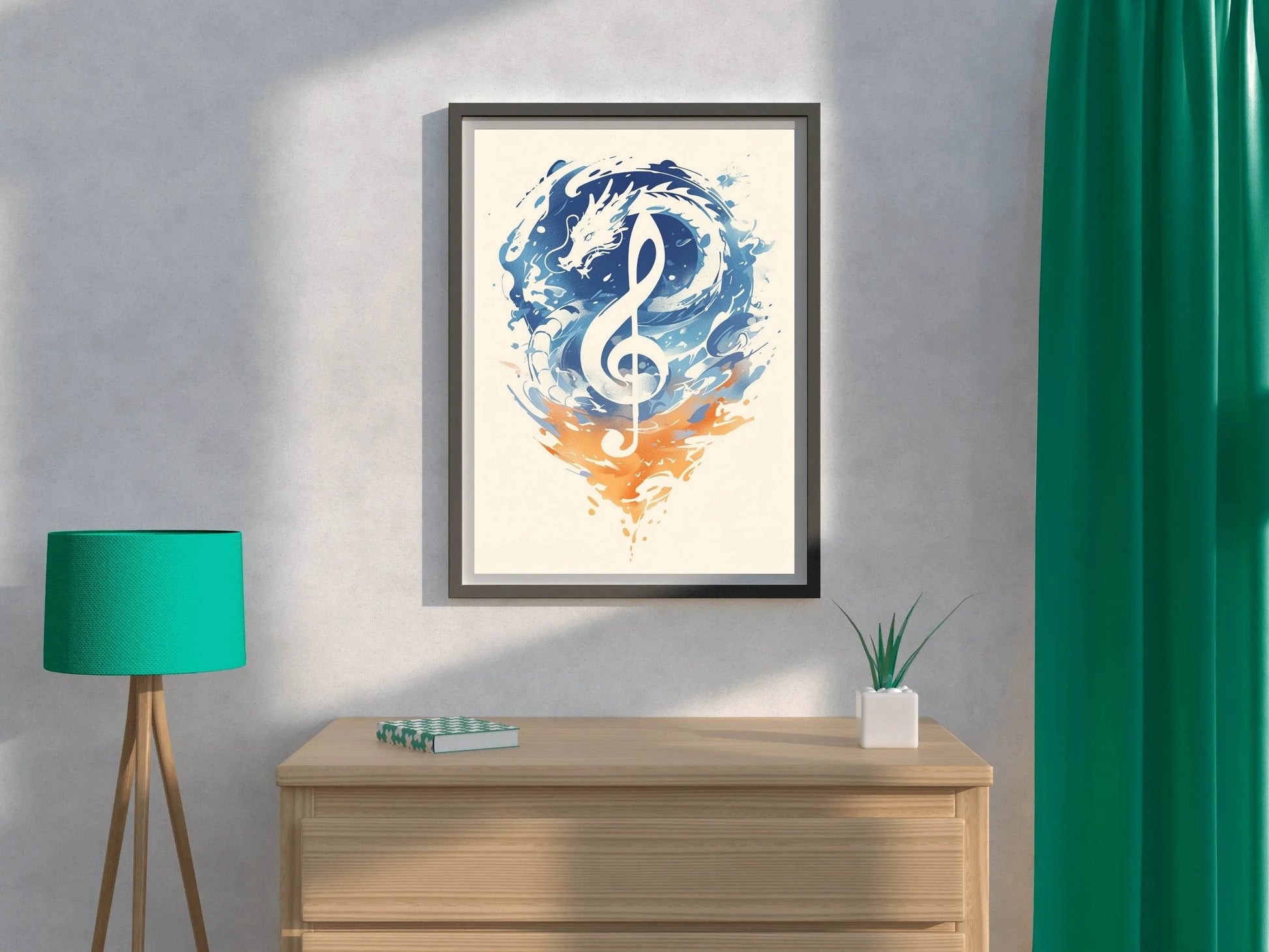 Dragon Sheet Music Wall Art - beink online art store