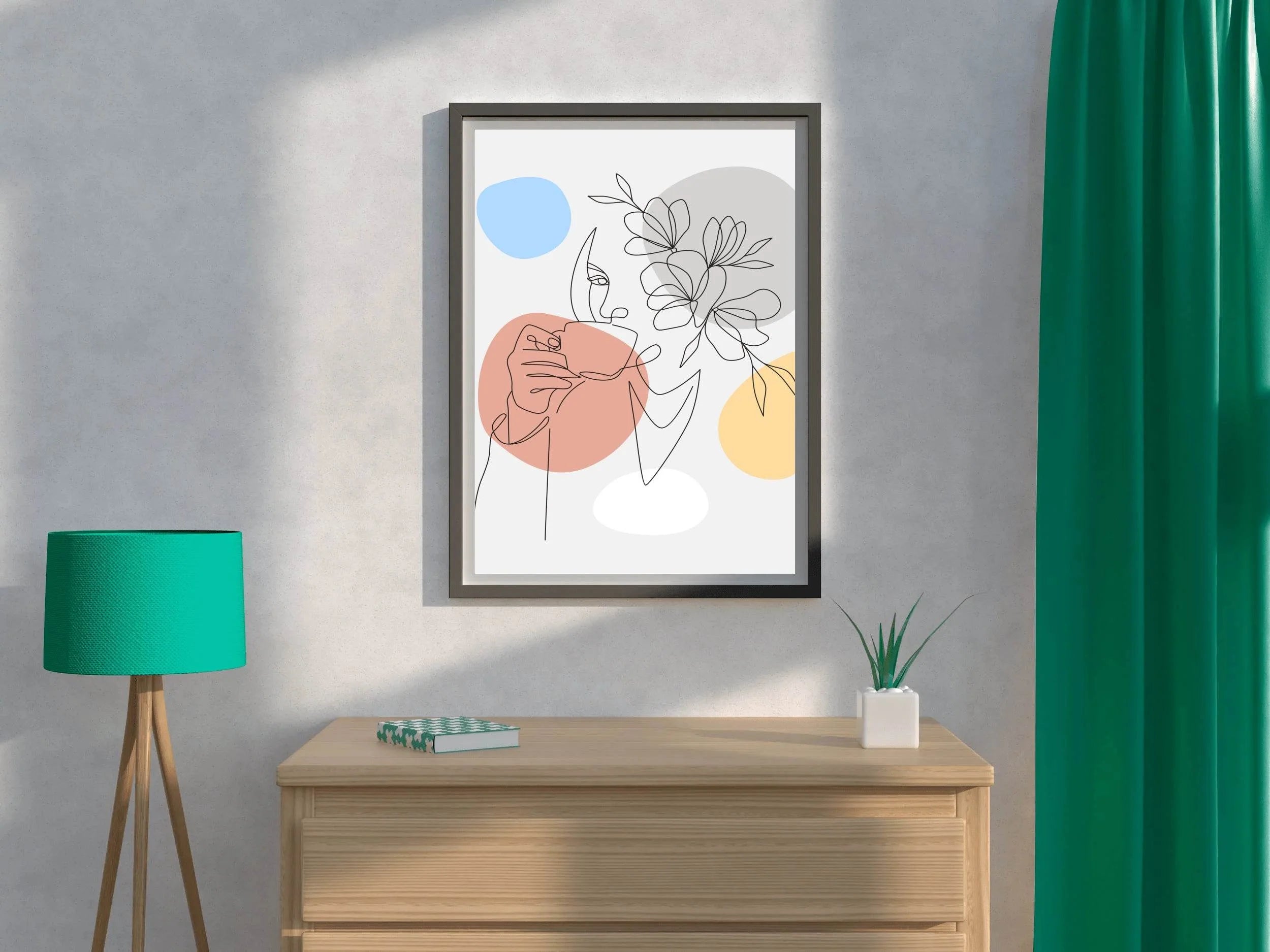 Beautiful Woman Drinking Wall Art - beink online art store