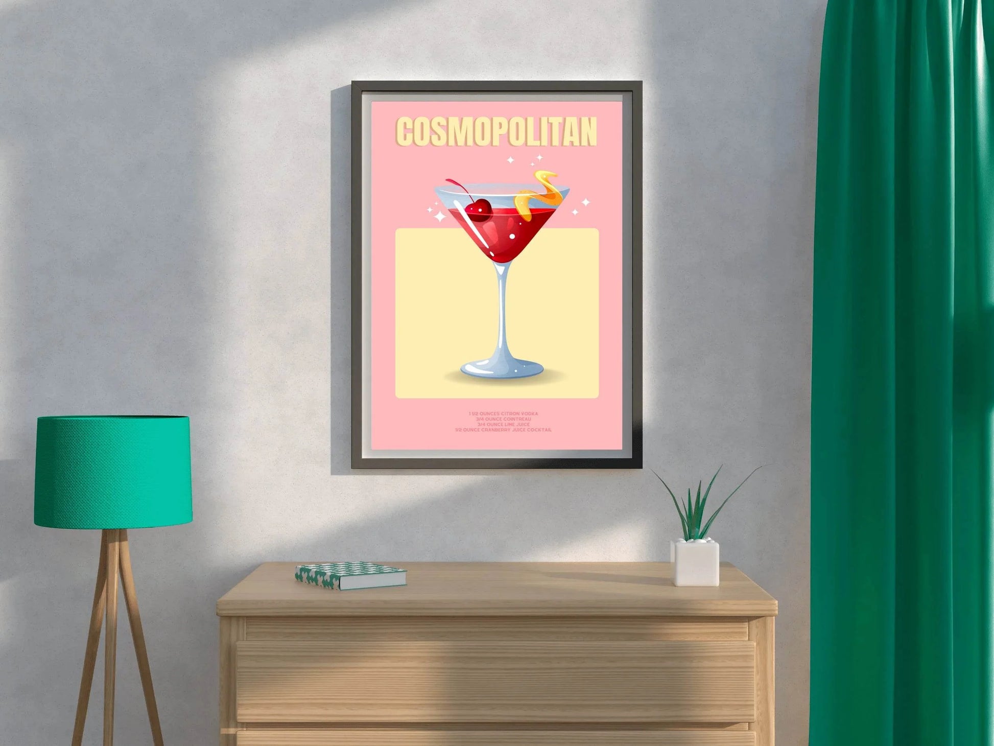 Cocktail Cosmopolitan Wall Art - beink online art store
