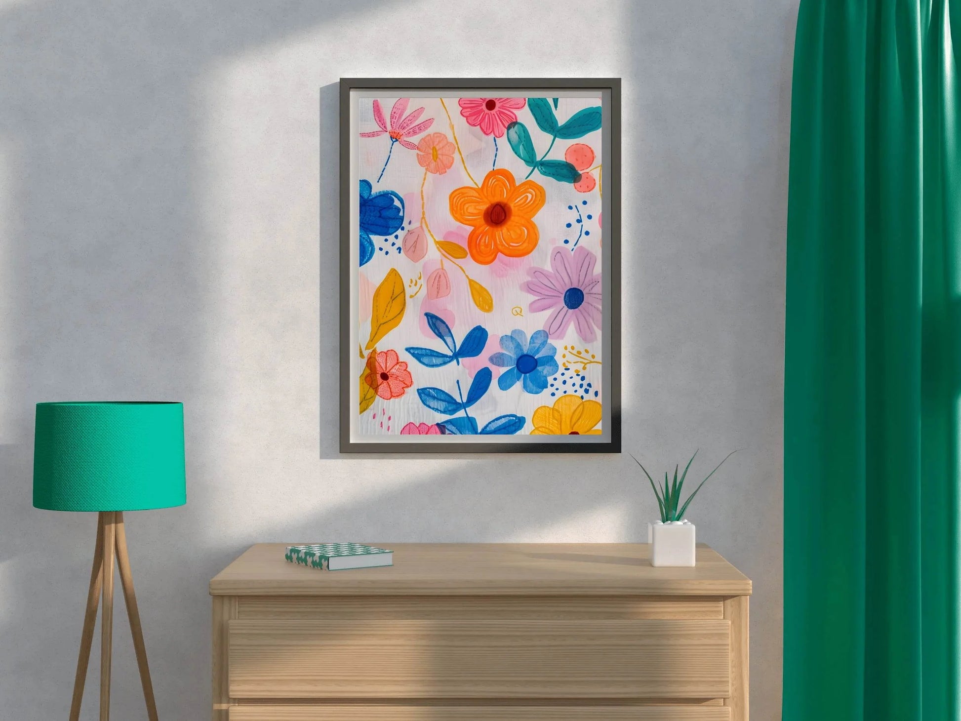Multicolor Flowers Painting Digital Art - beink online art store