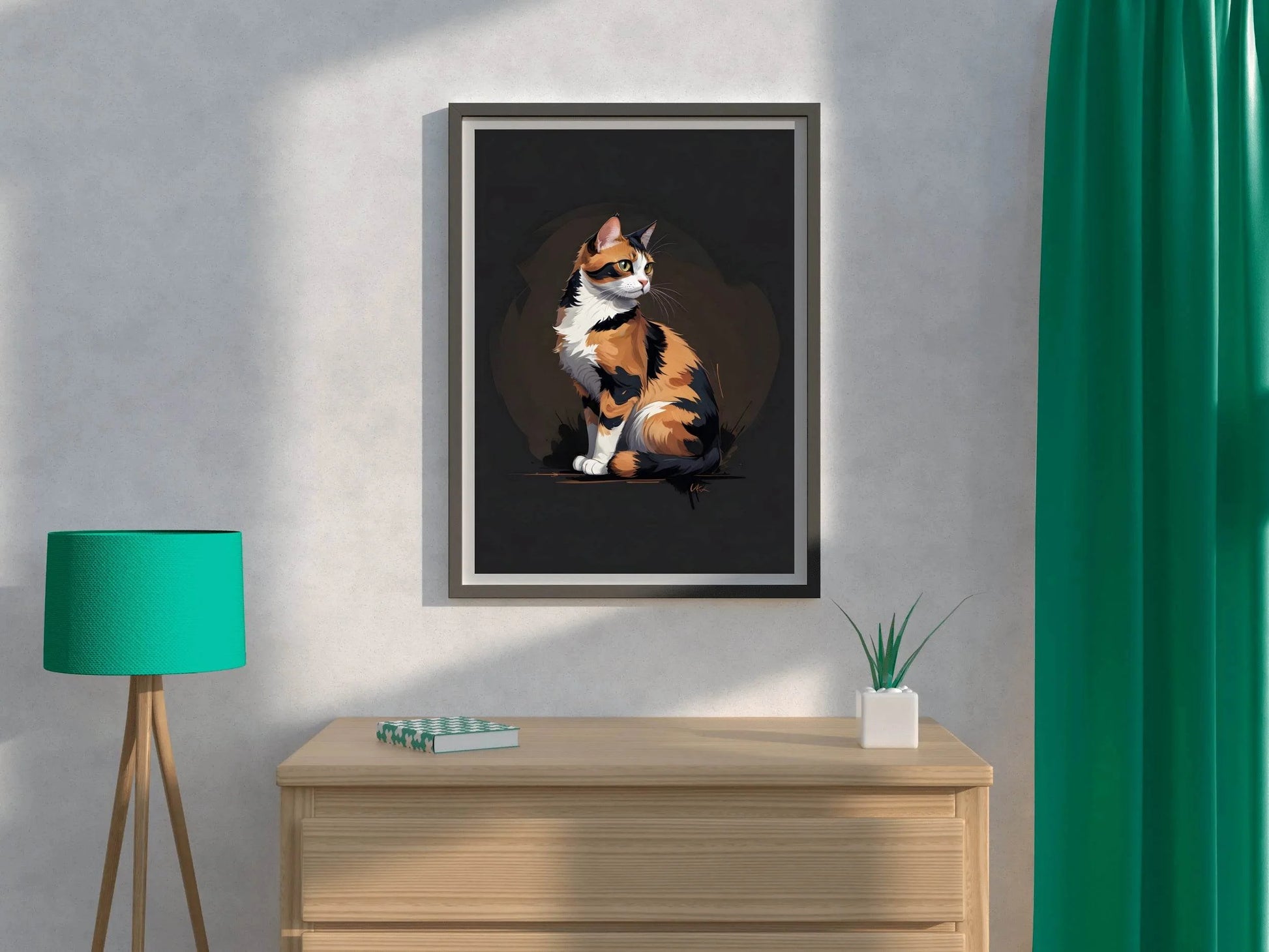 Calico Cat Animal Wall Art - beink online art store