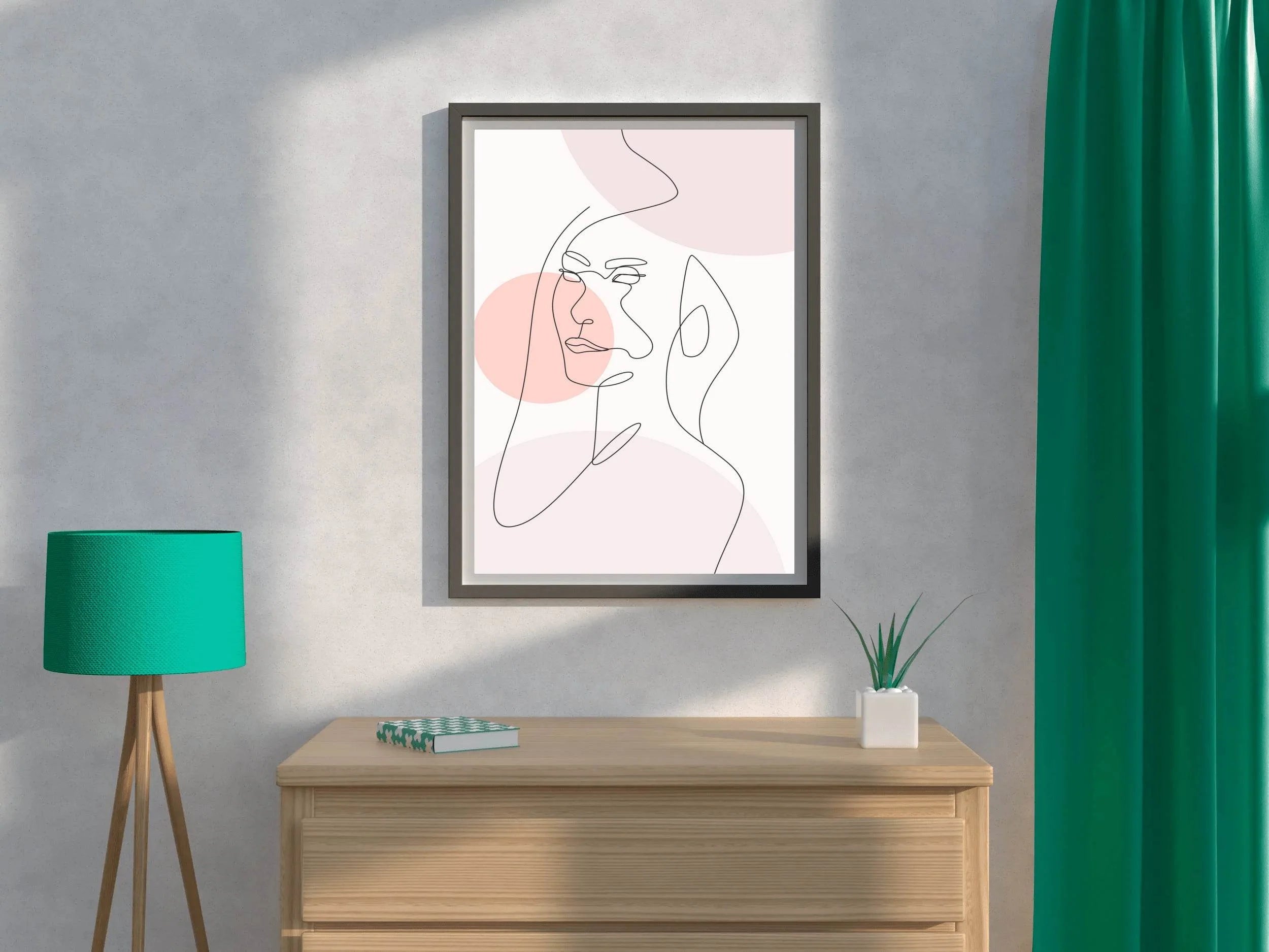 Sad Woman's Face Wall Art - beink online art store