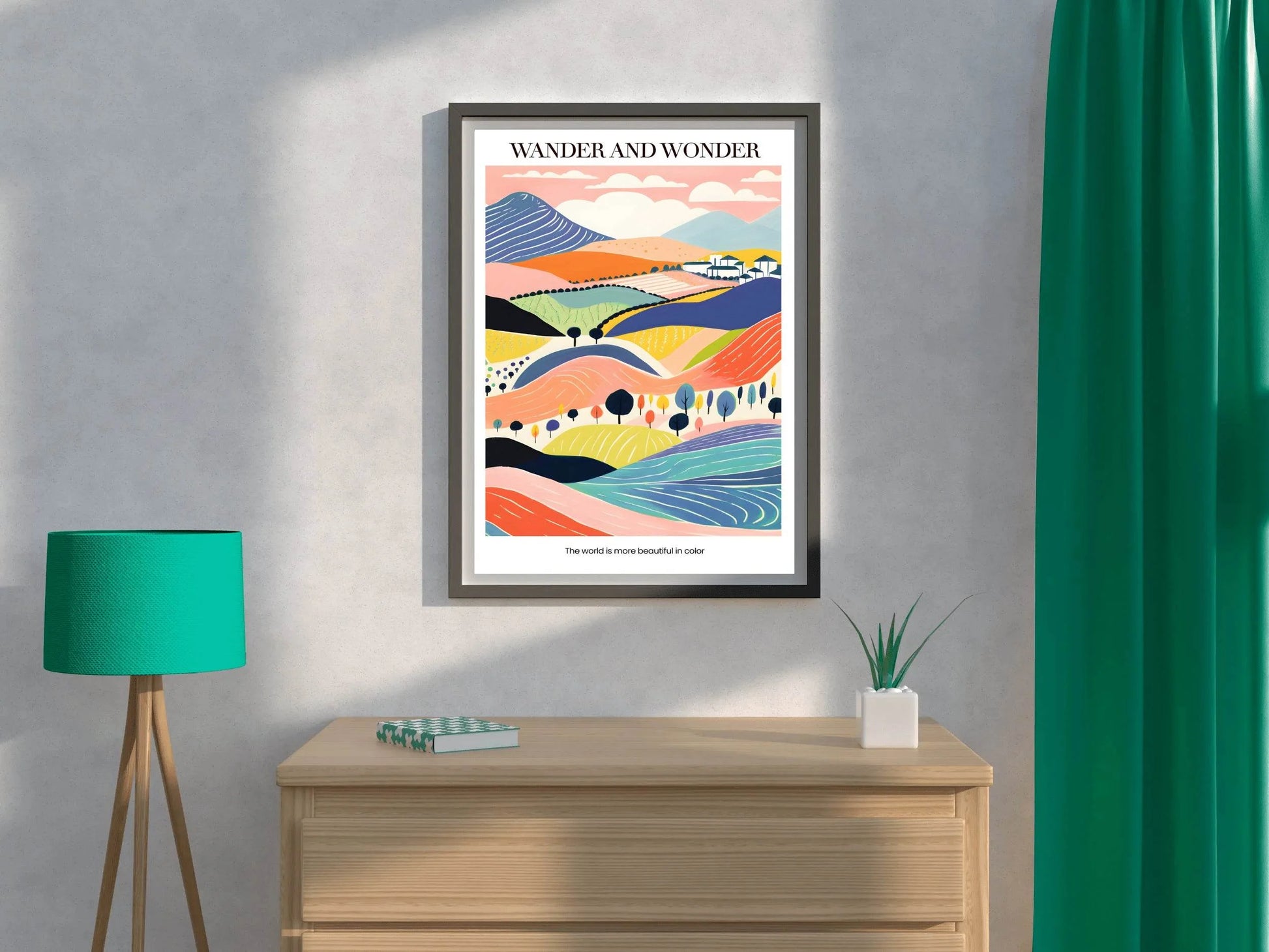 Colorful Farm Painting Wall Art - beink online art store