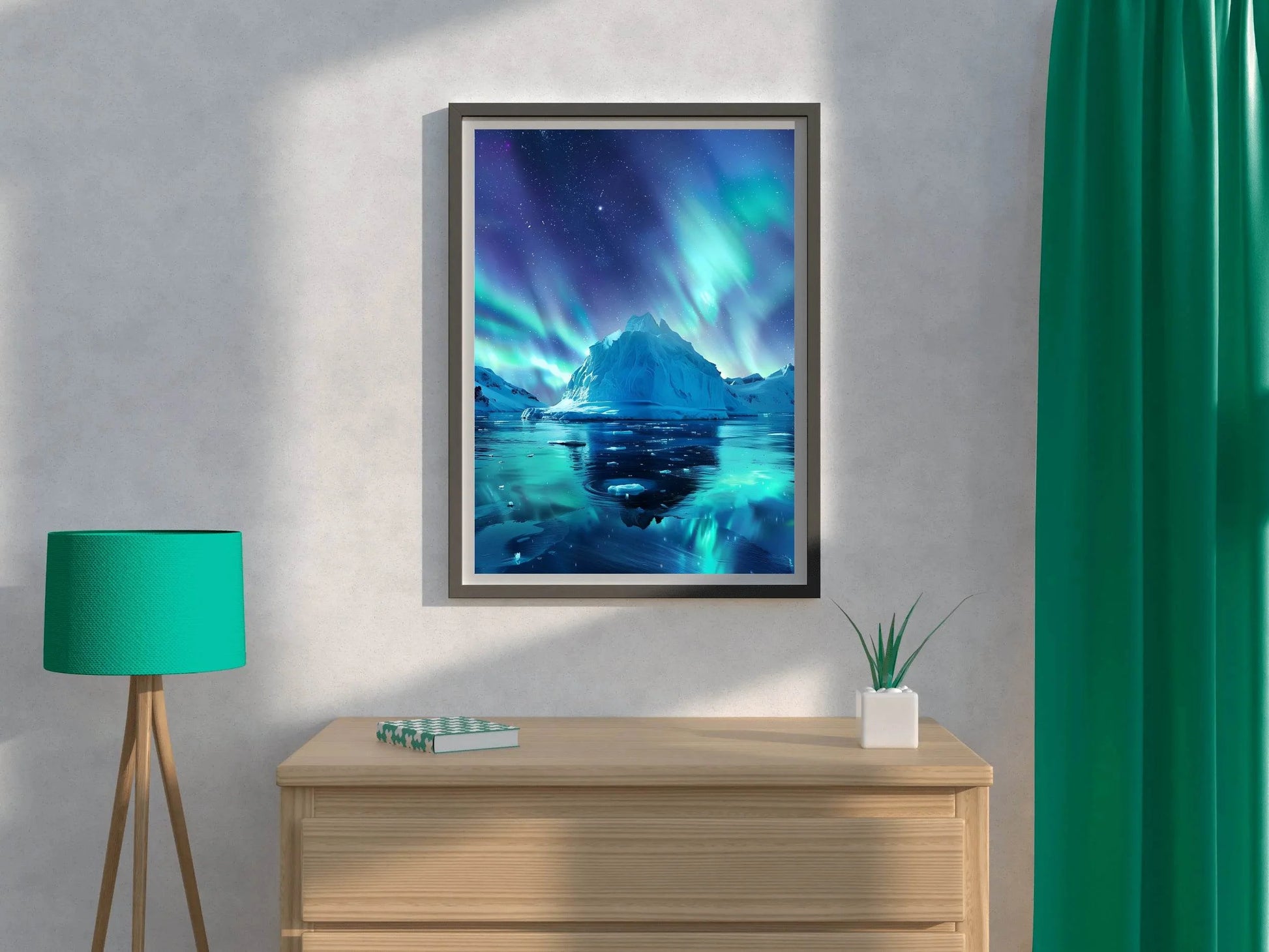 Breathtaking Northern lights in a Polar landscape Wall Art - beink online art store
