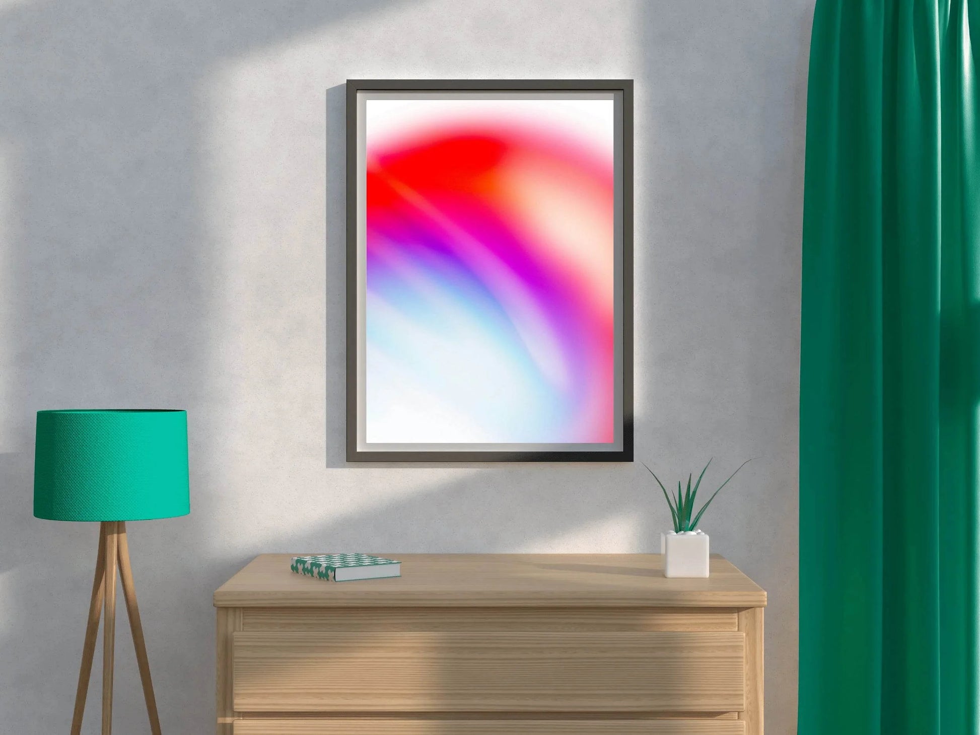 Red and Purple Light Shade Abstract Wall Art - beink online art store