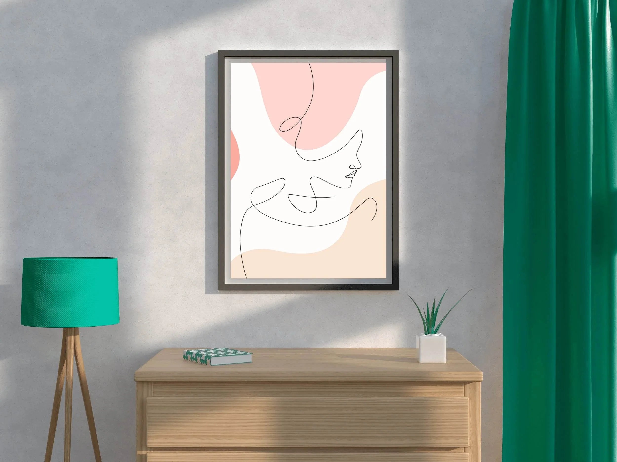 Minimal Face Design Wall Art - beink online art store