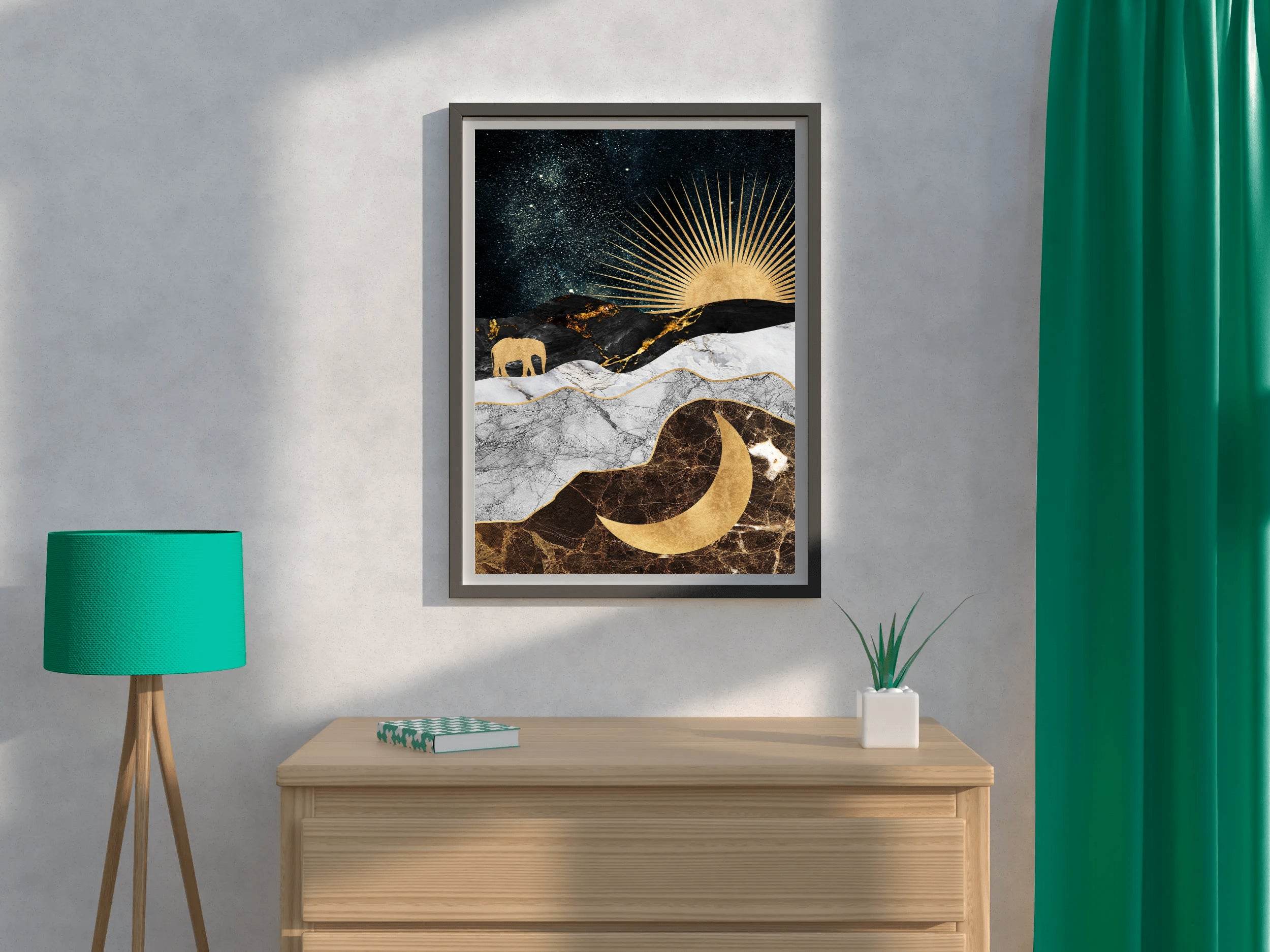 Lunar Sunrise Modern Wall Art - beink online art store