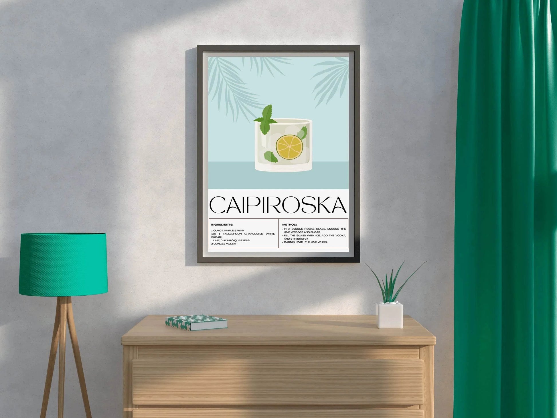 Caipiroska Cocktail Wall Art - beink online art store