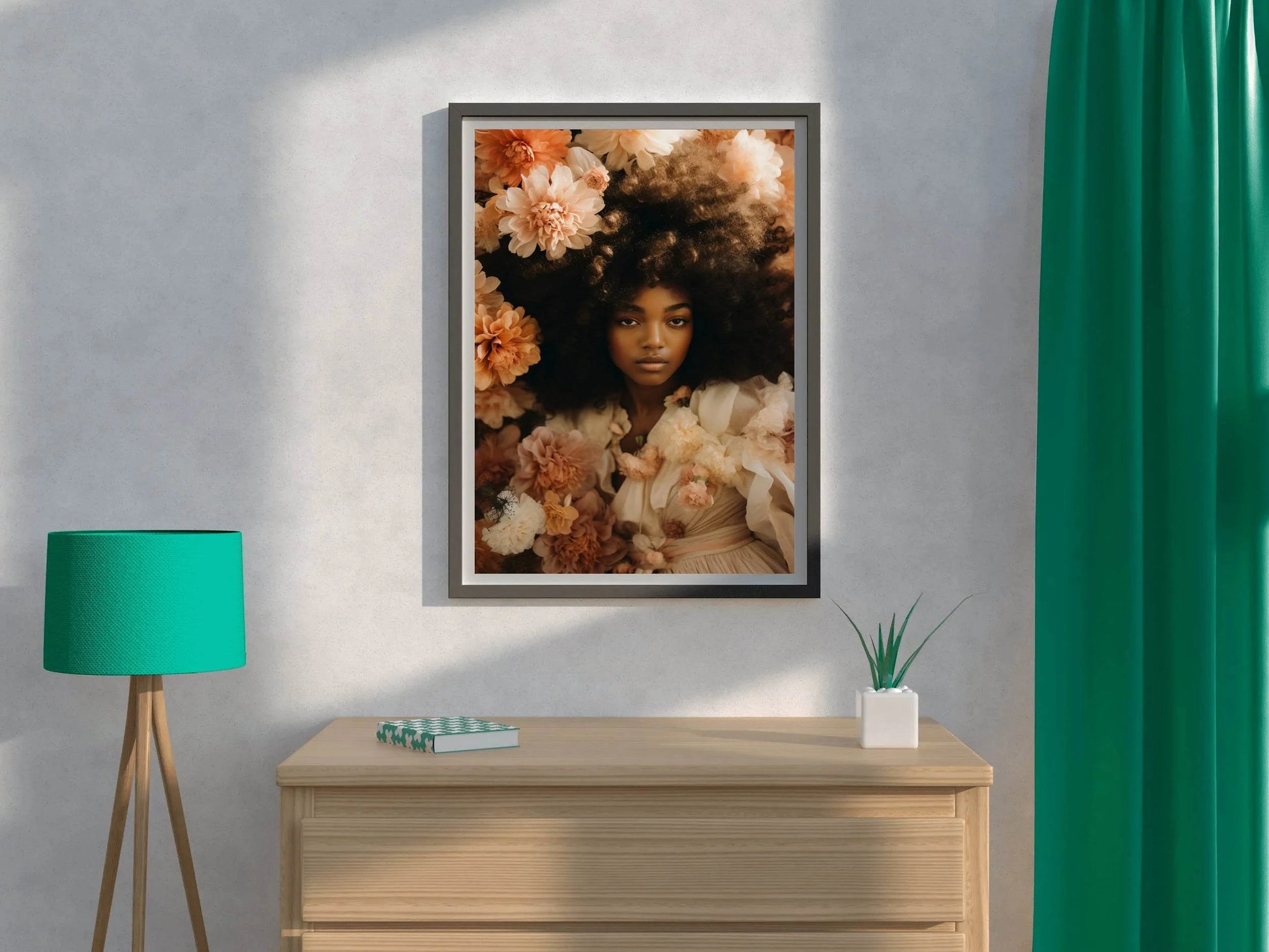A Woman Among Flowers Wall Art - beink online art store