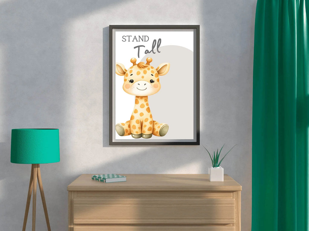 Little Smiling Giraffe Cartoon - beink online art store