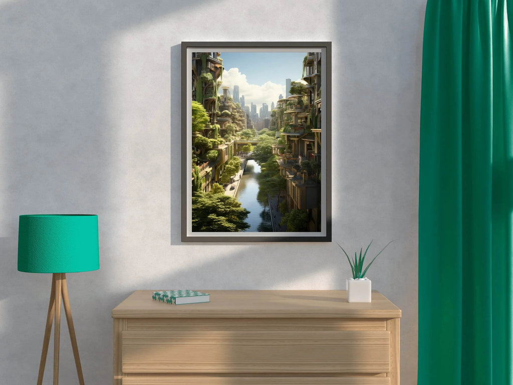 View Of The Lush City Wall Art - beink online art store