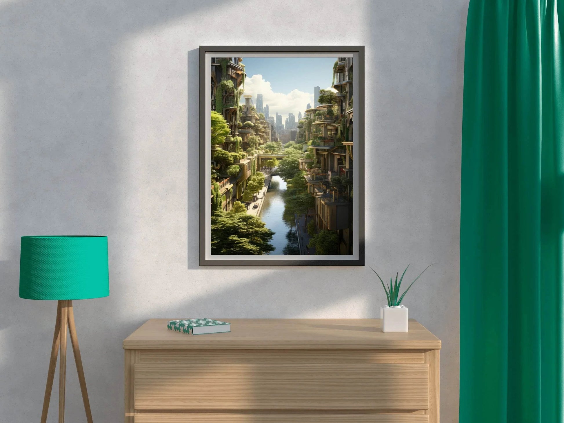View Of The Lush City Wall Art - beink online art store