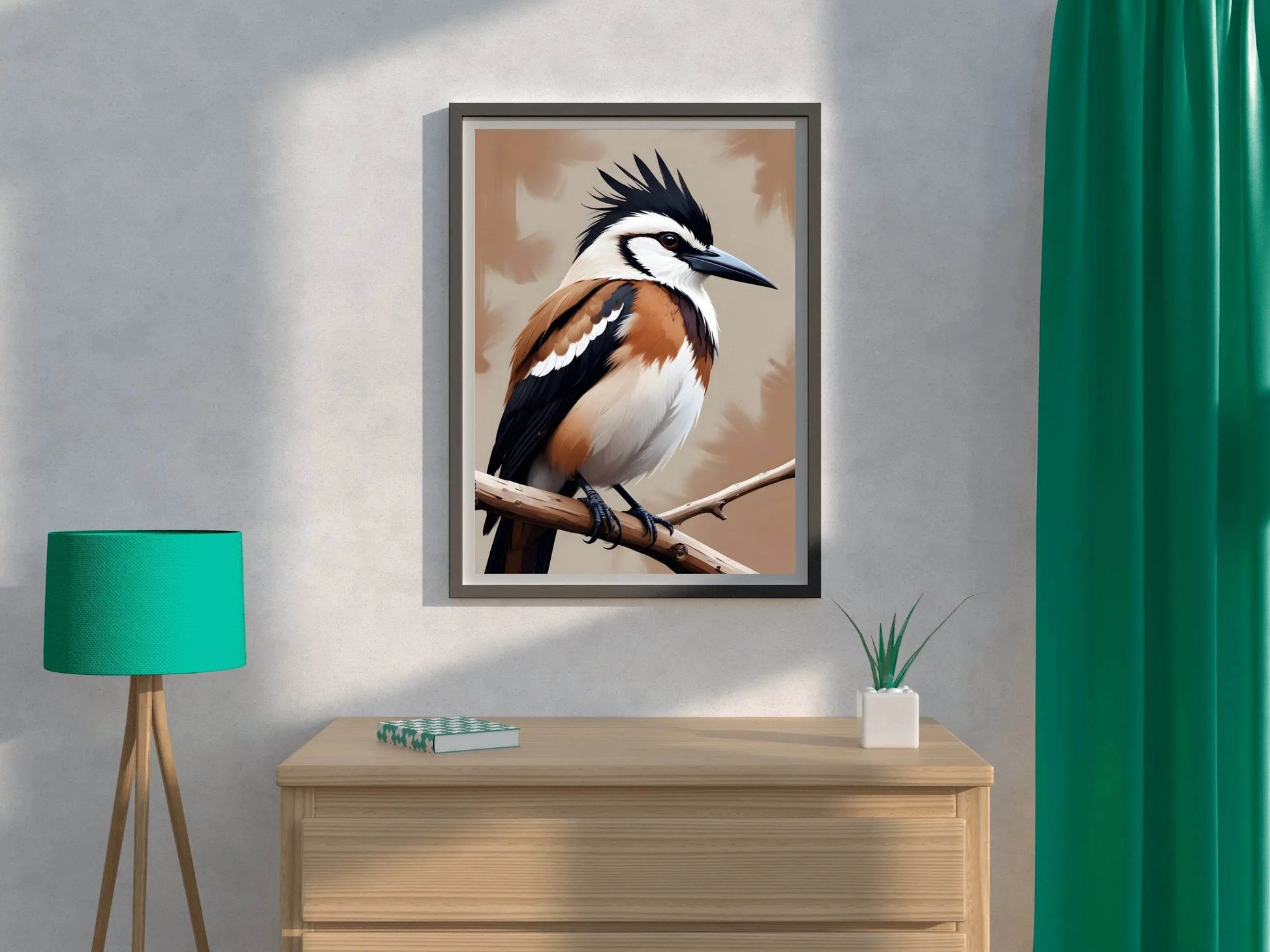 Watercolor Painting of Jay Bird Wall Art - beink online art store