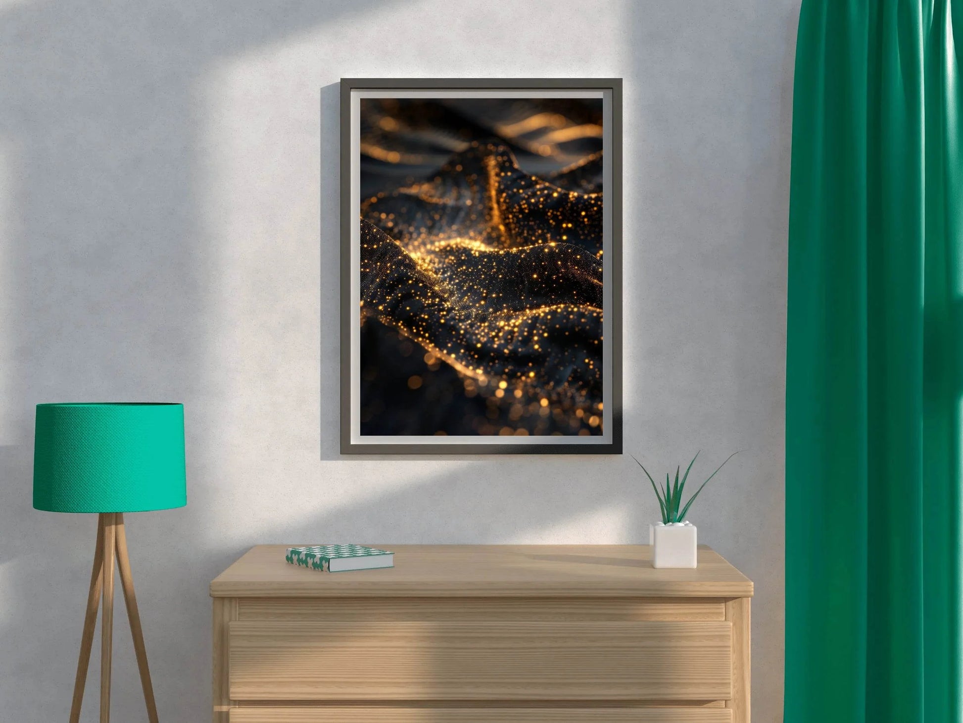 Hills of Black Soil Mixed With Gold Wall Art - beink online art store