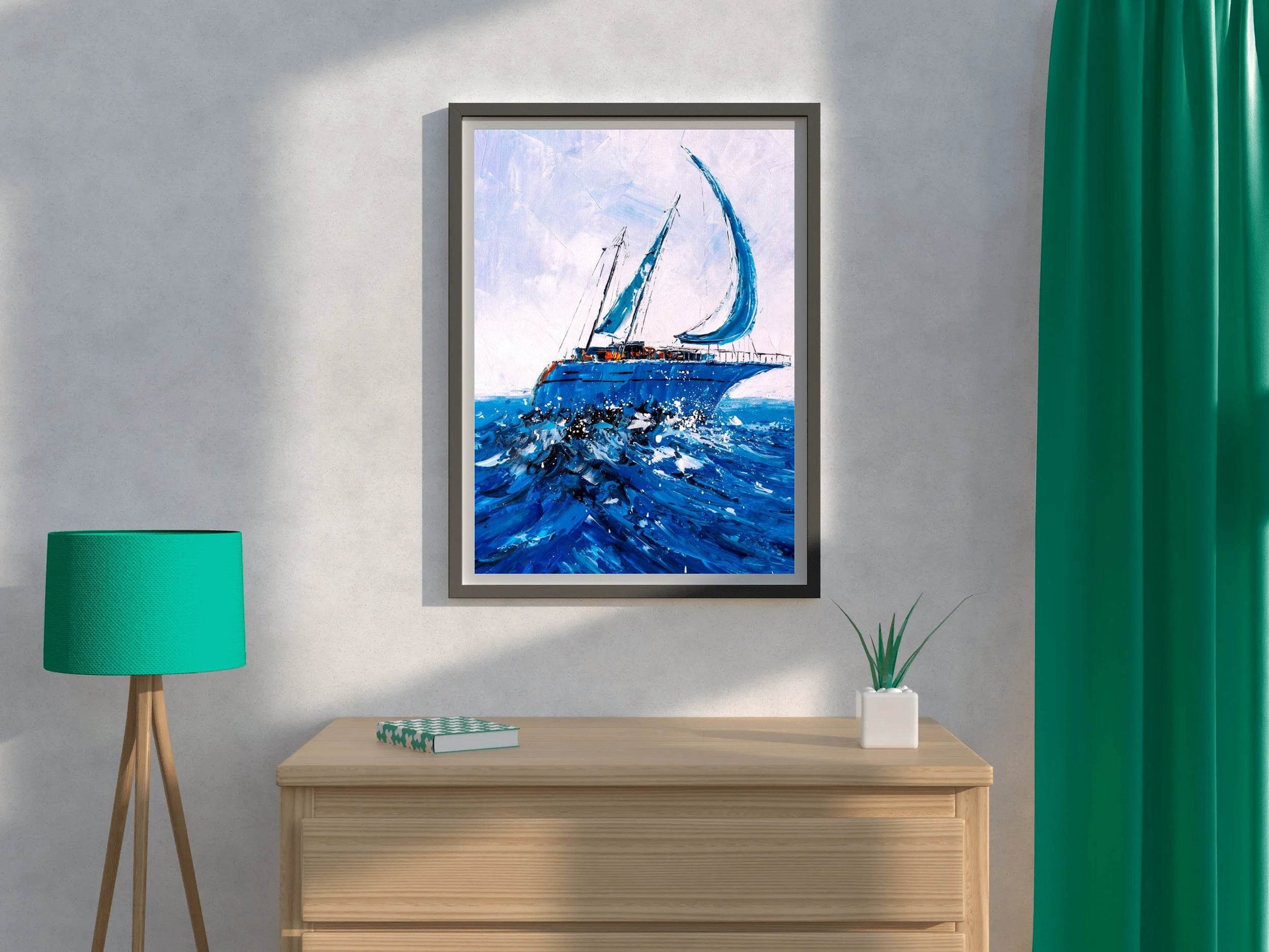 Sailing Ship in A Storm Wall Art - beink online art store