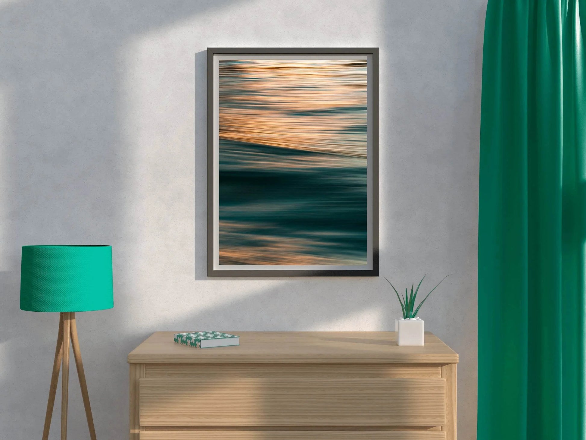 Golden Waves Abstract Wall Art - beink online art store