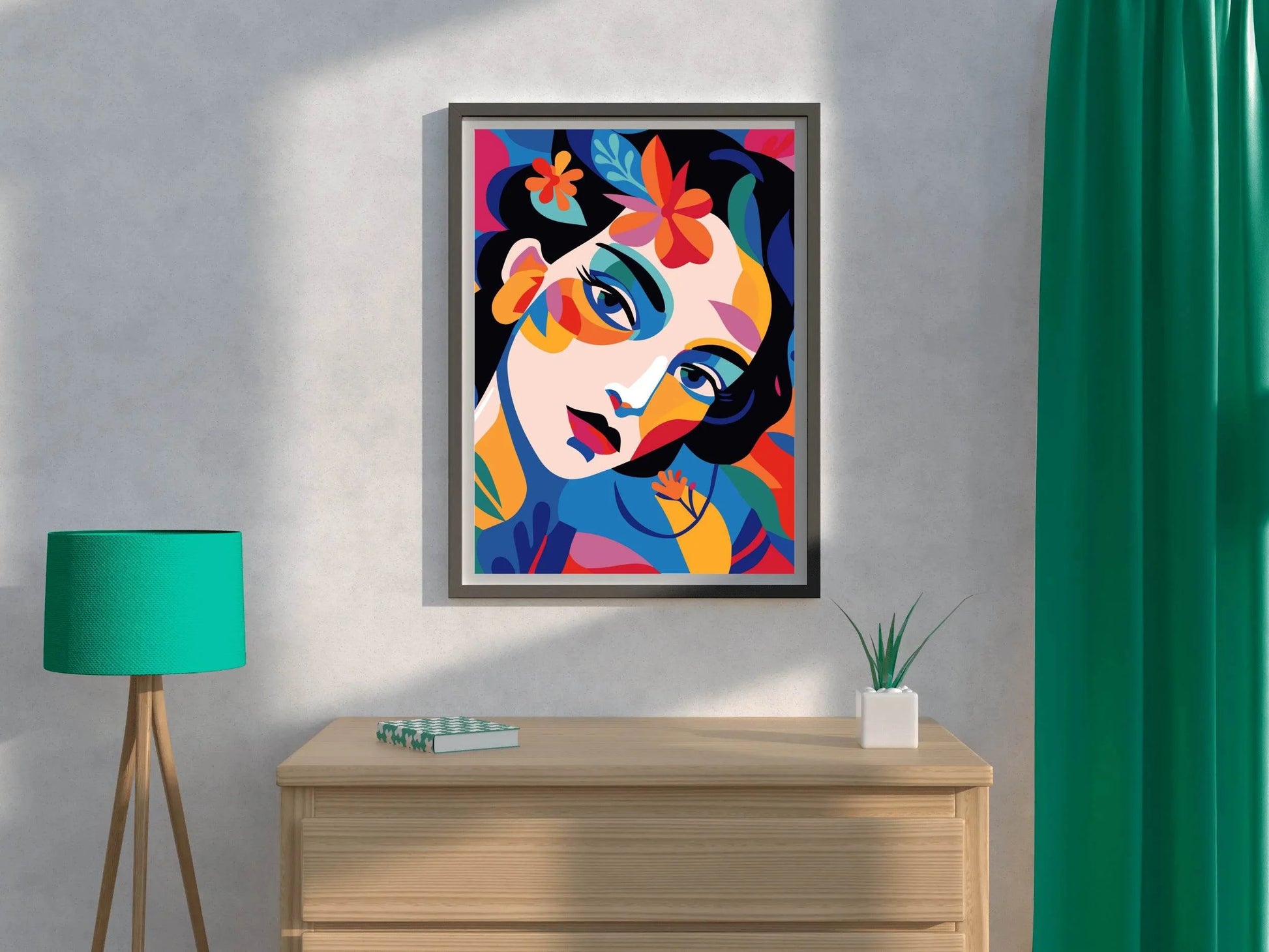 Drawing of a Beautiful Girl Wall Art - beink online art store