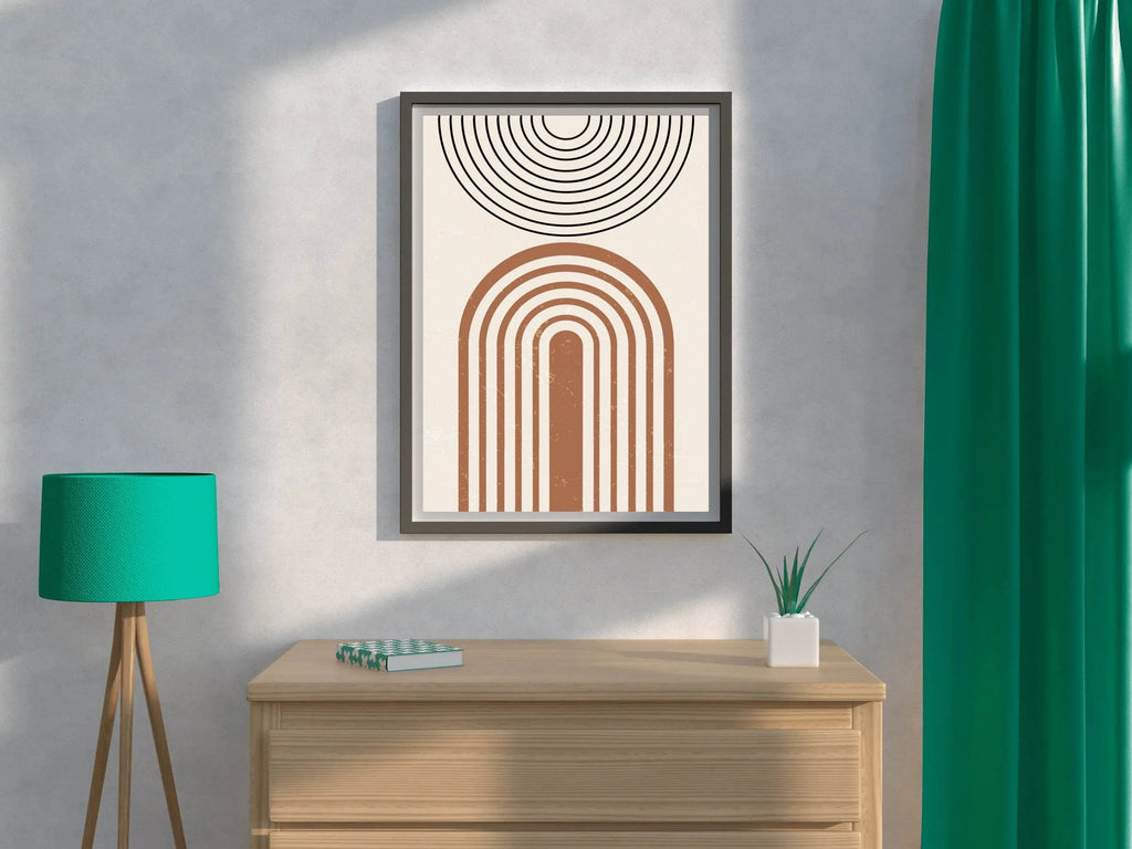 Abstract Art Arched Lines Minimalist ArtWork - beink online art store