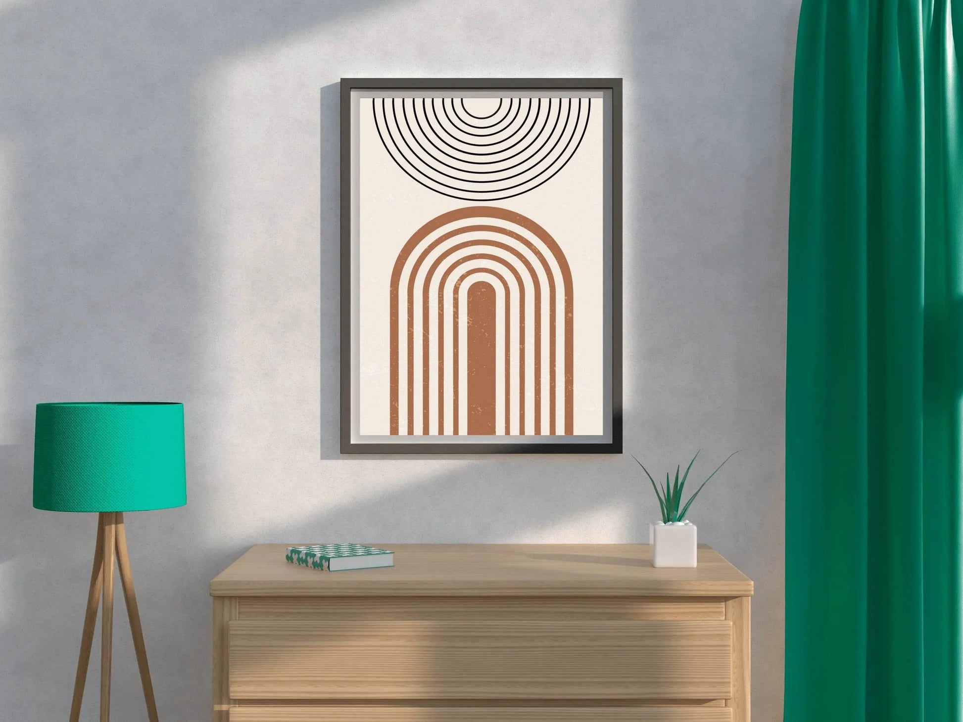 Abstract Art Arched Lines Minimalist ArtWork - beink online art store