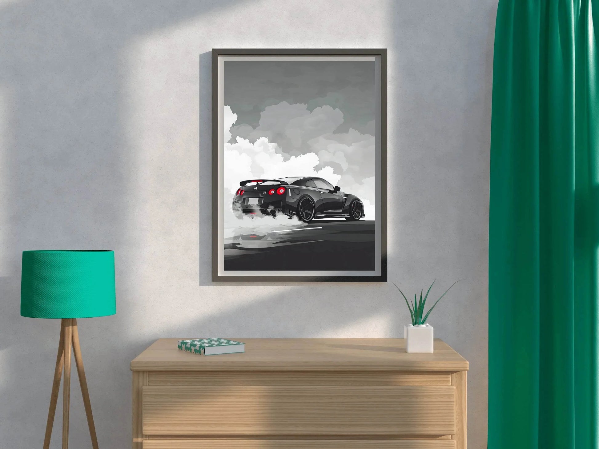 Nissan Gtr R35 BLACK Wall Art - beink online art store