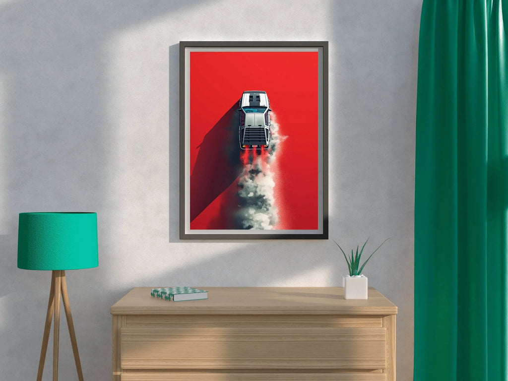 Classic Muscle Car In Desert Wall Art - beink online art store