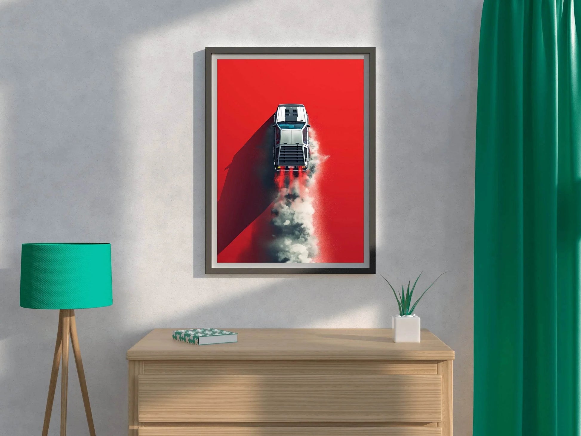 Classic Muscle Car In Desert Wall Art - beink online art store