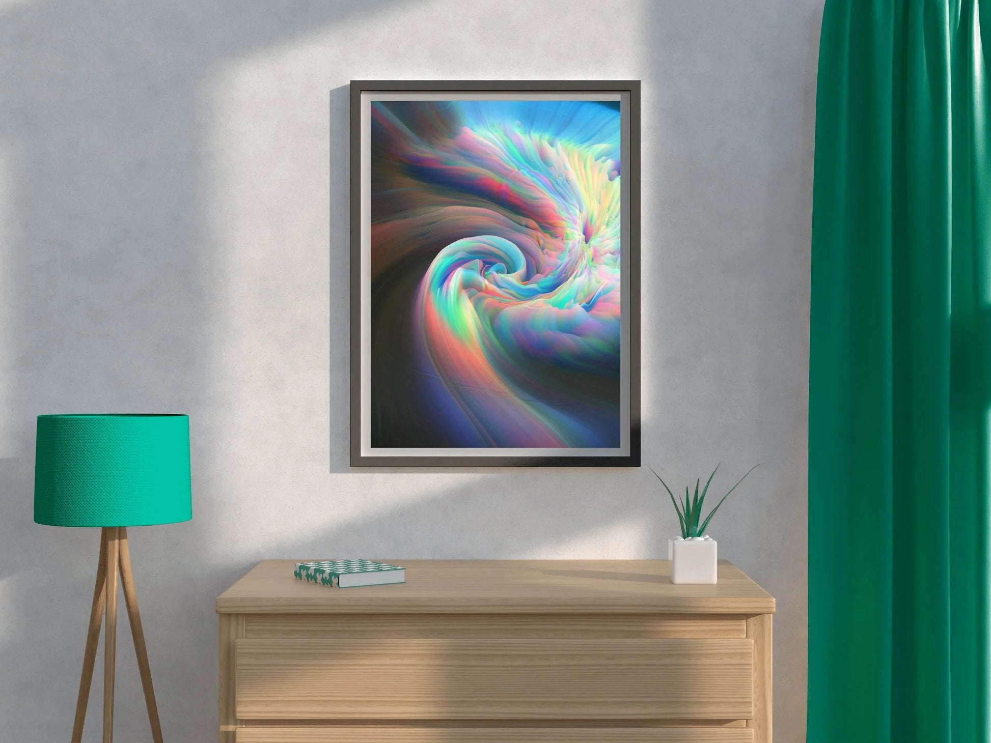 Colorful Ring Wallpaper Abstract Wall Art - beink online art store
