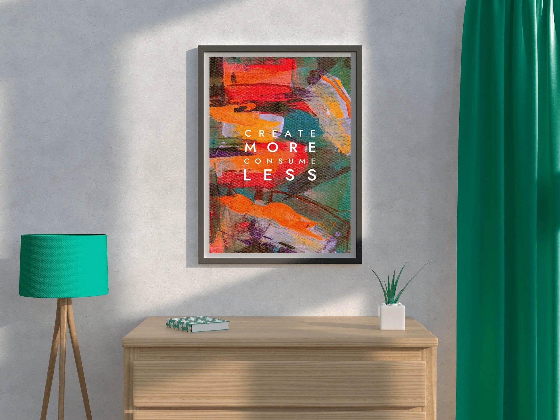 Create More and Consume Less wall Art - beink online art store