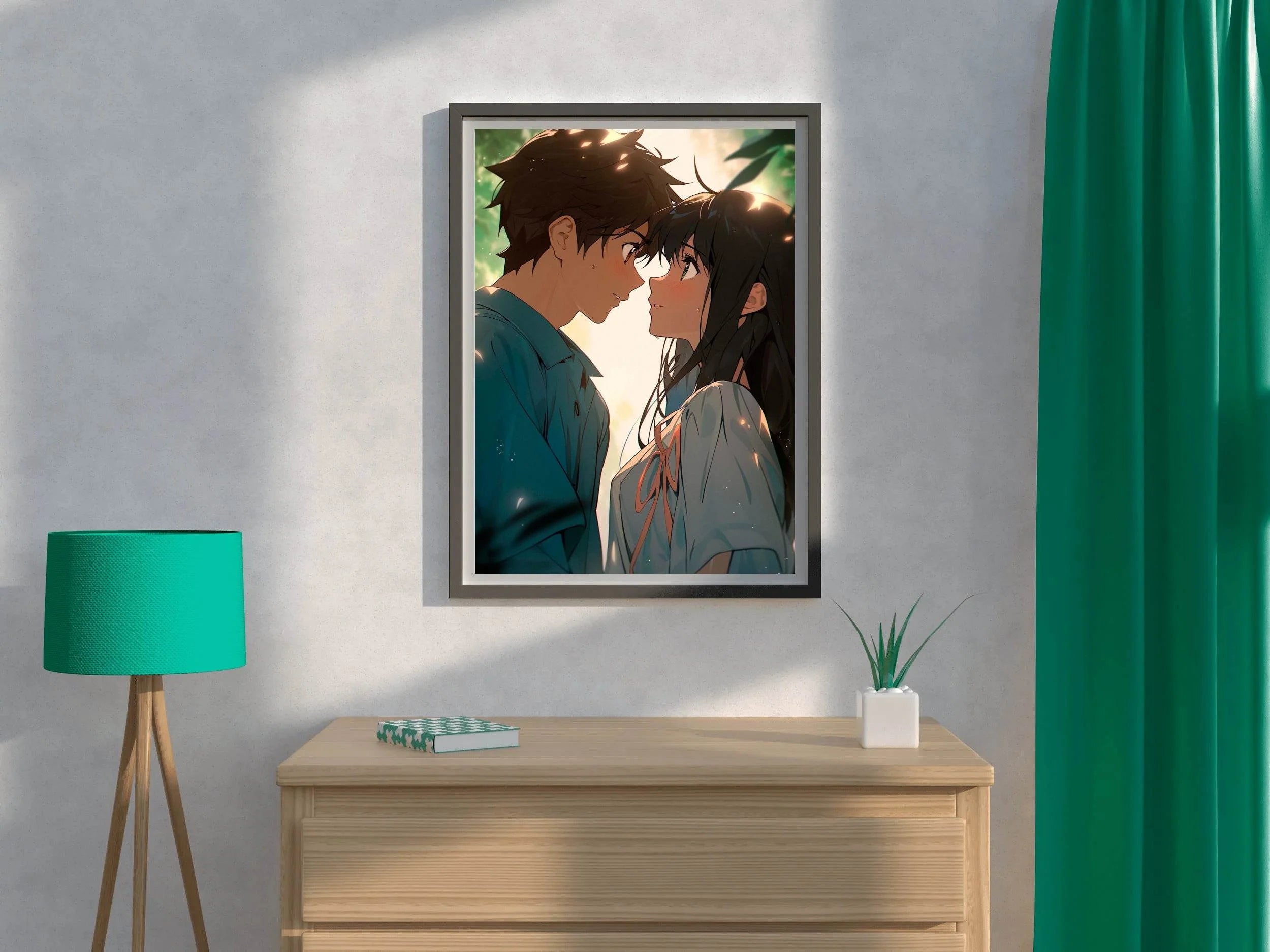 Beautiful Anime couple Wall Art - beink online art store