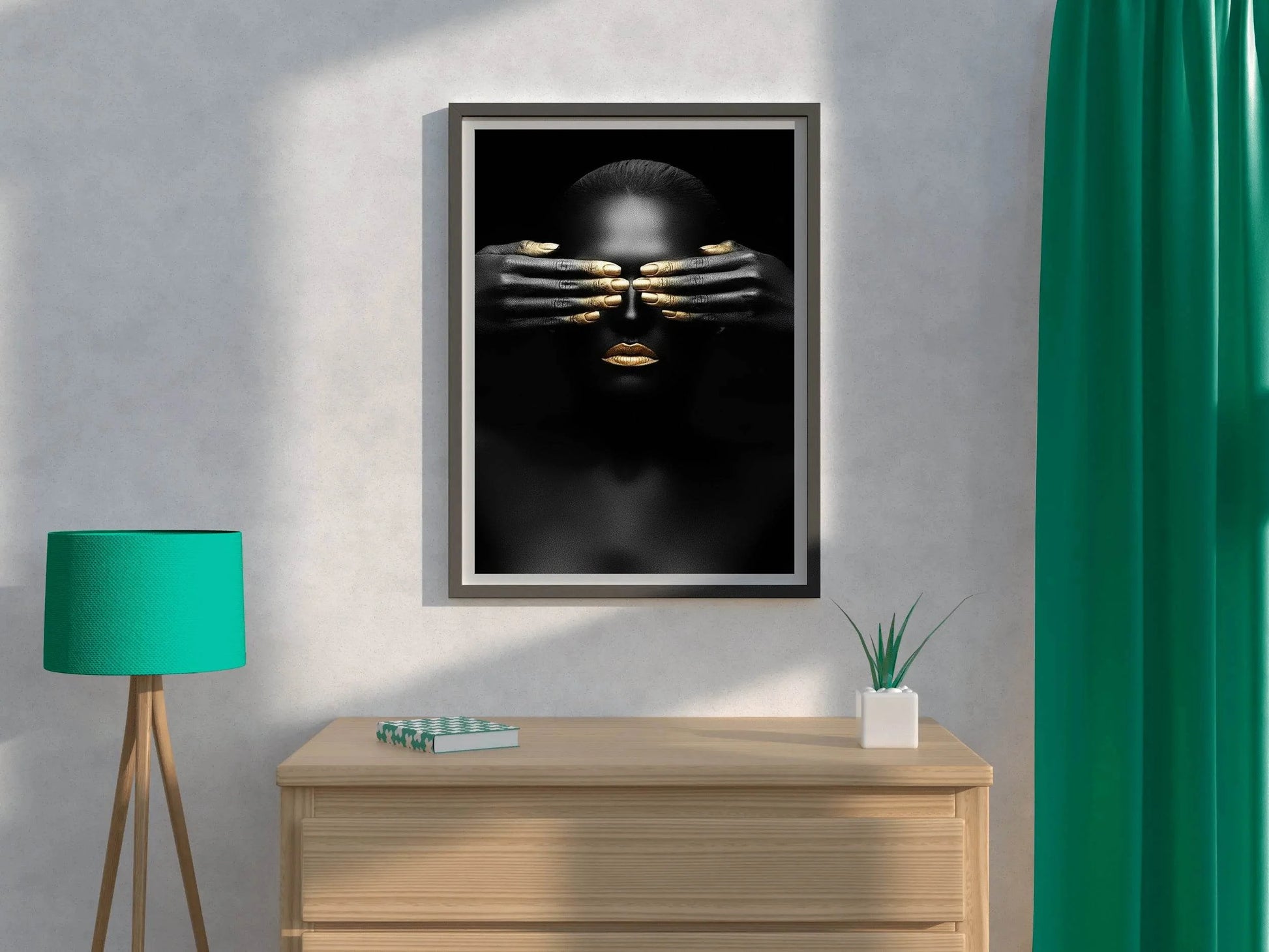 Golden Fingers Of a Black Woman Wall Art - beink online art store