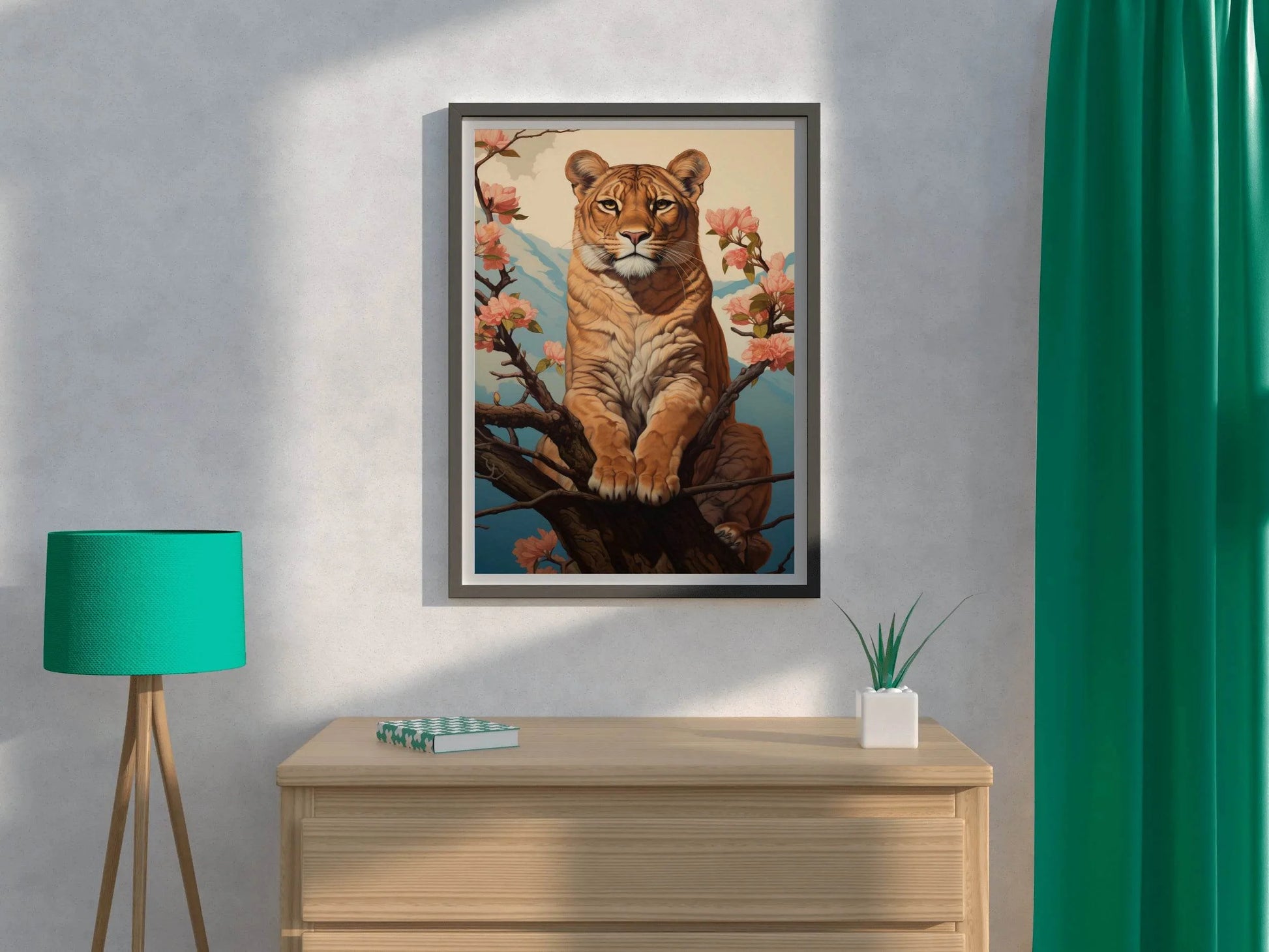 Painting of Lion Animal Wall Art - beink online art store