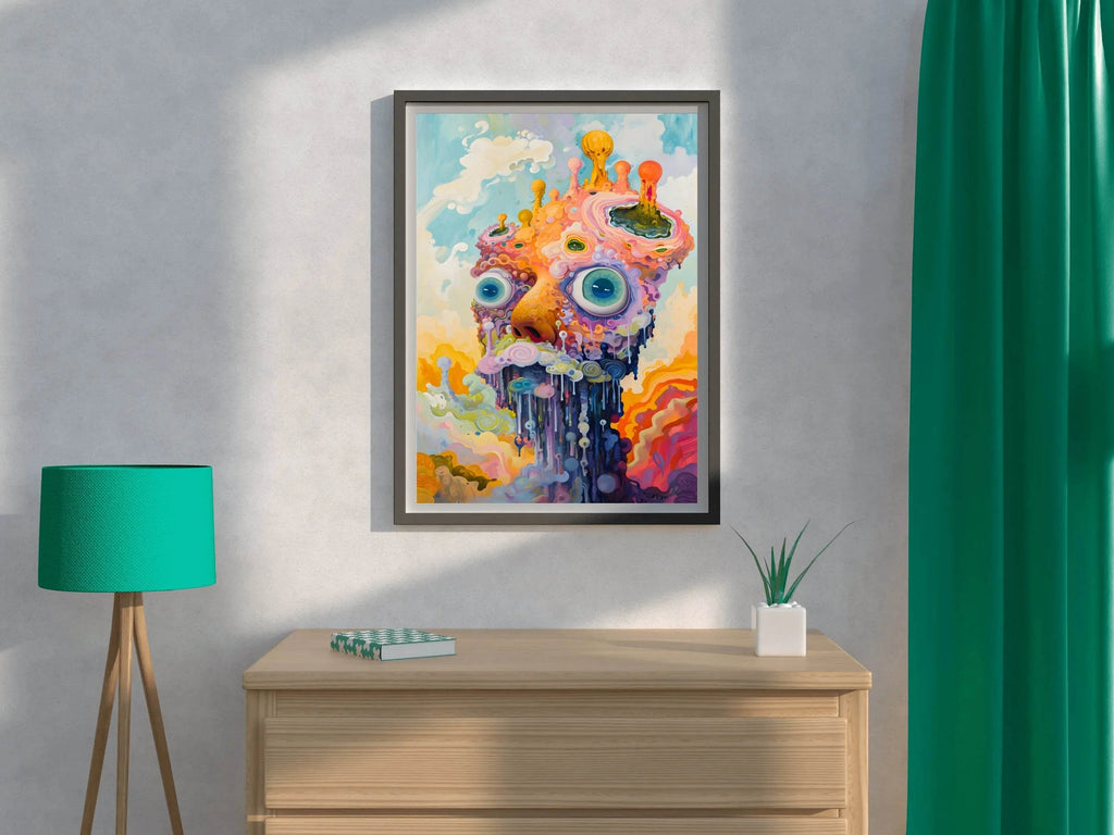 Master Flame Psychedelic Themed Aesthetic Wall Art - beink online art store