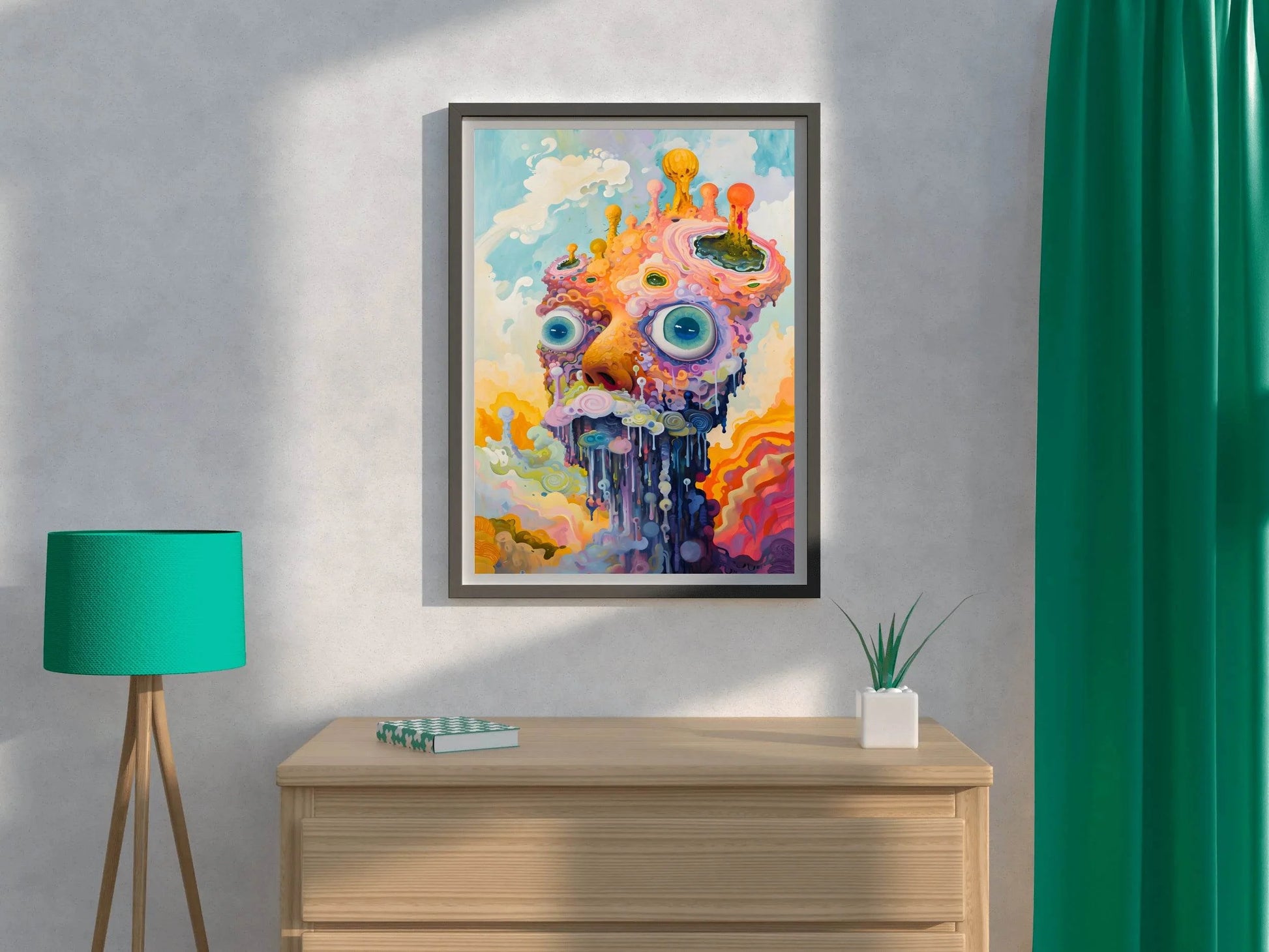 Master Flame Psychedelic Themed Aesthetic Wall Art - beink online art store
