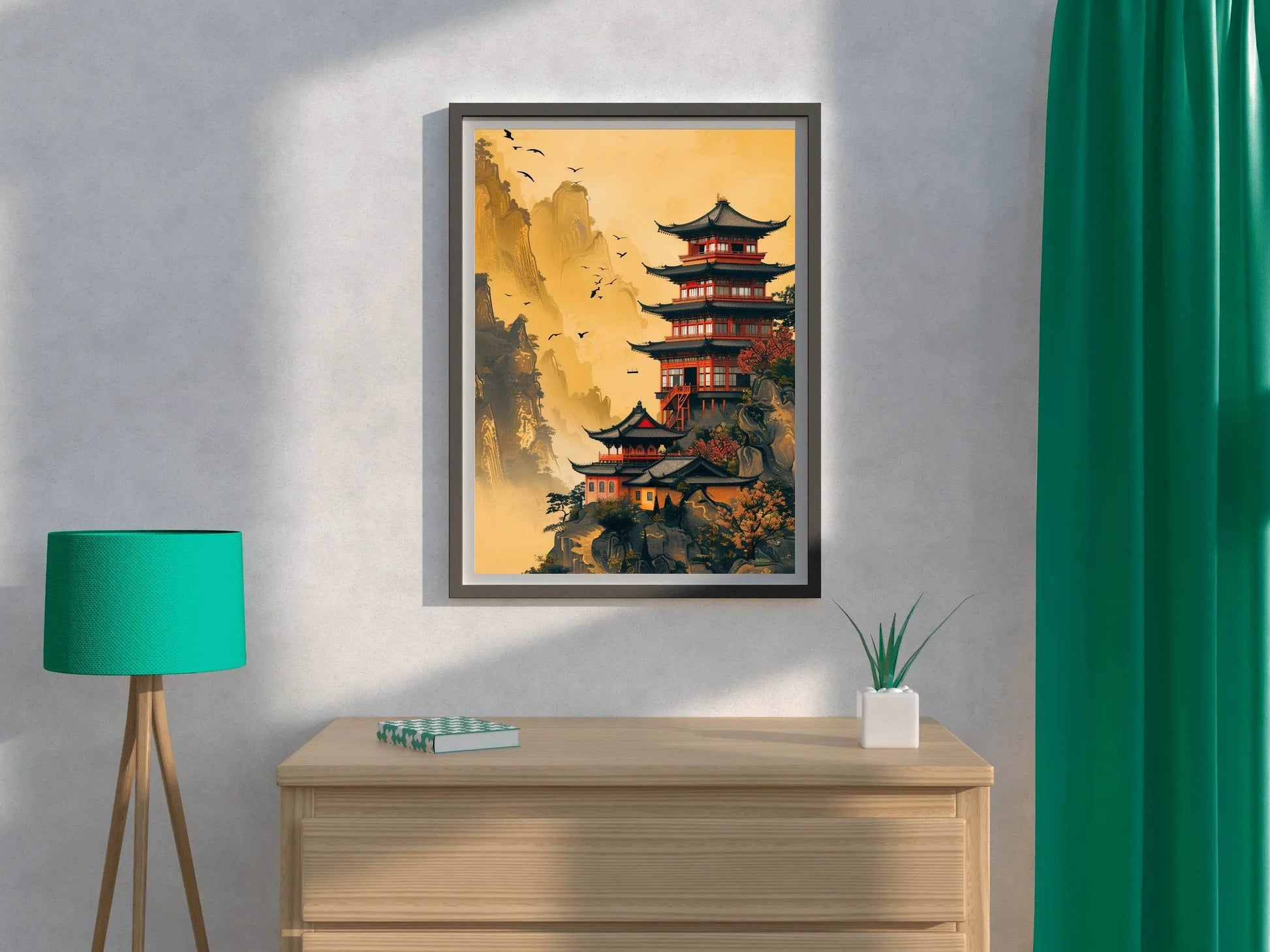 Chinese Temple Painting Wall Art - beink online art store