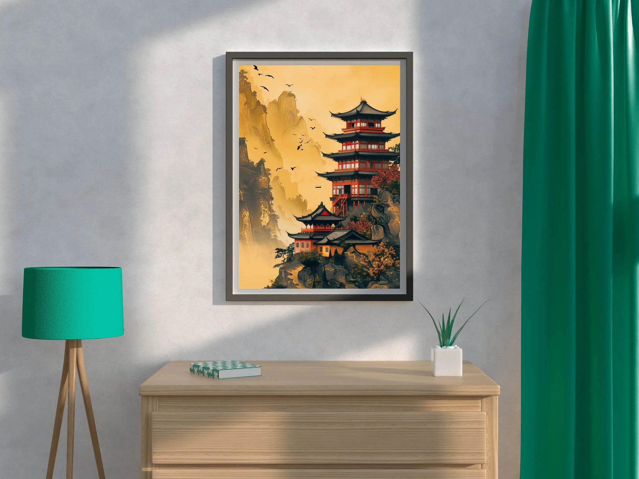 Chinese Temple Painting Wall Art - beink online art store