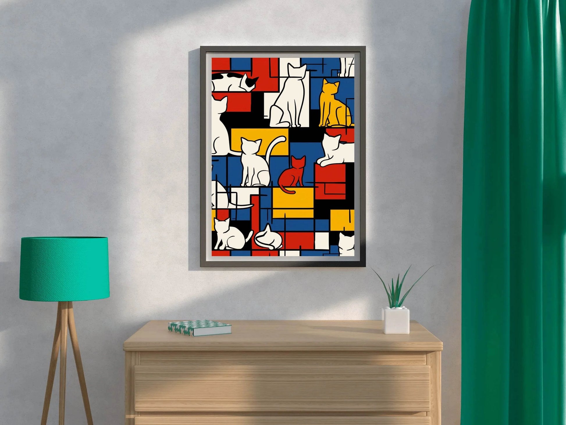The Mondrian Cats by Tobe Fonseca - beink online art store
