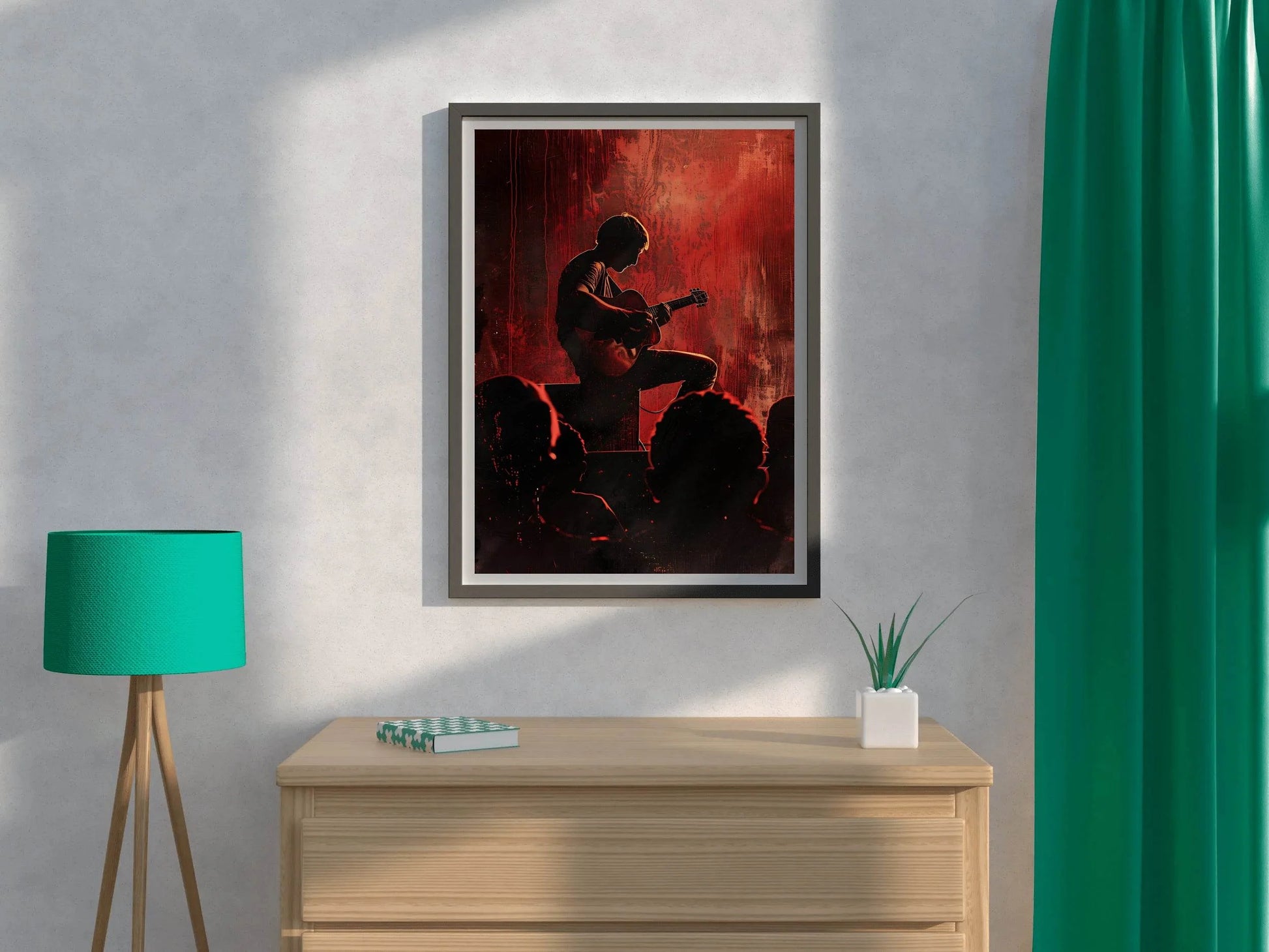 Live Music Performance With Guitar Wall Art - beink online art store