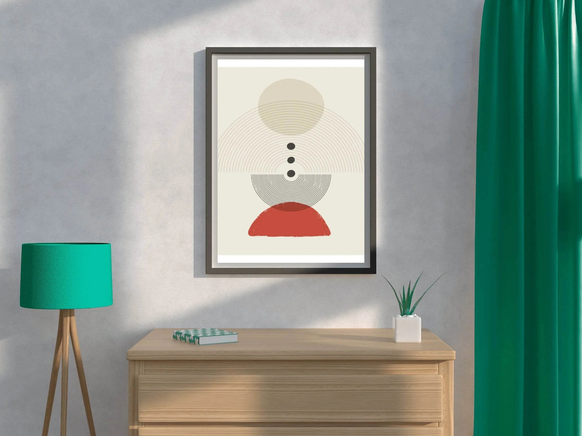 Circular Geometric Shapes Abstract Wall Art - beink online art store