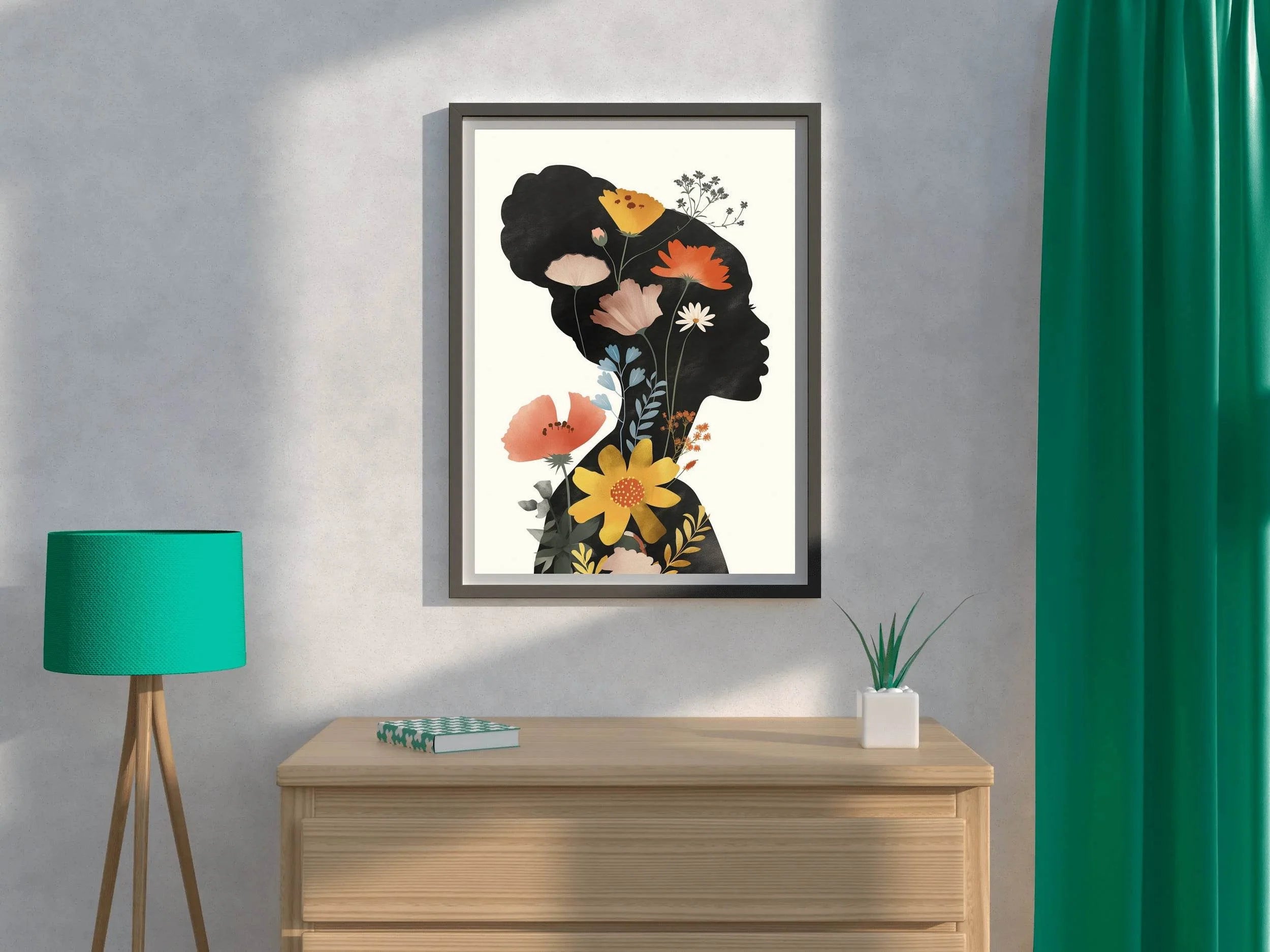 Woman With a Flower in Her Hair ArtWork - beink online art store