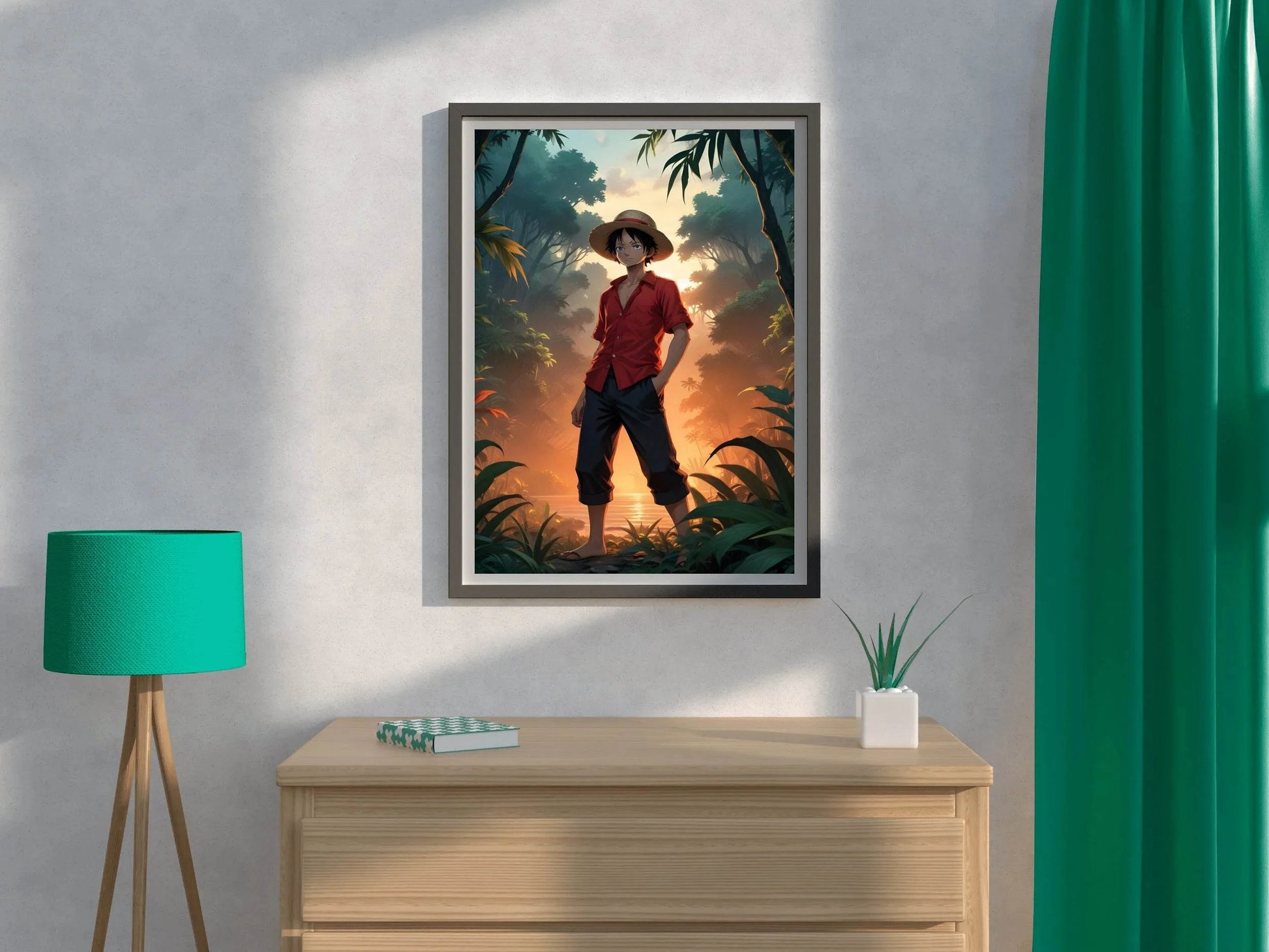Monkey D. Luffy in Jungle Anime Wall Art - beink online art store