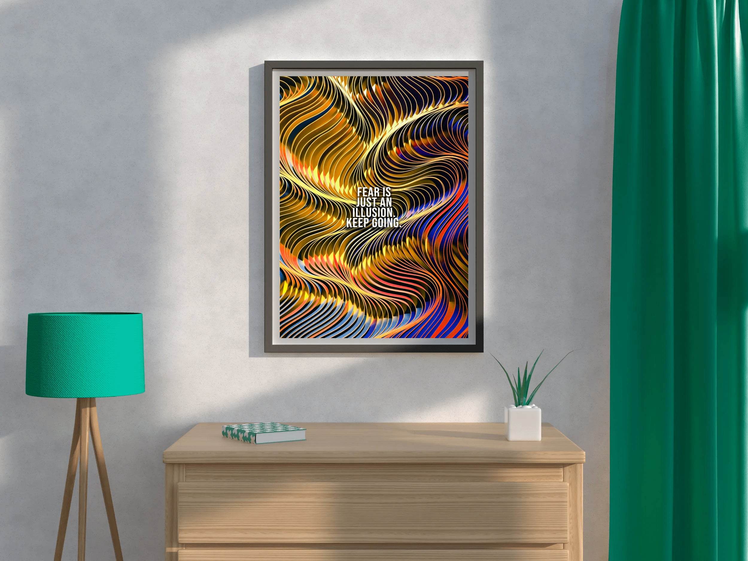 Fear is Illusion Motivational Wall Art - beink online art store
