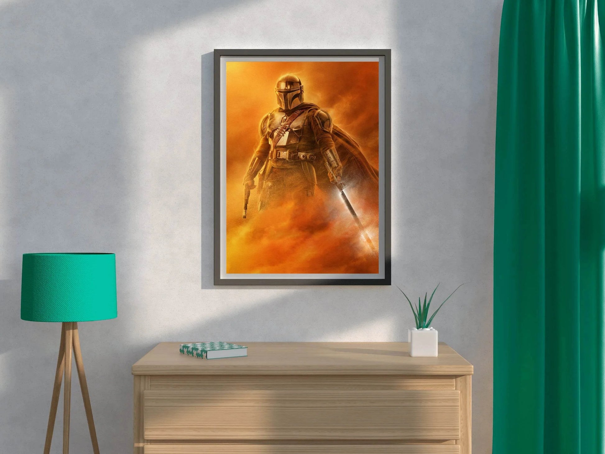 STAR WARS Mandalorian in Sand Storm Wall Art - beink online art store