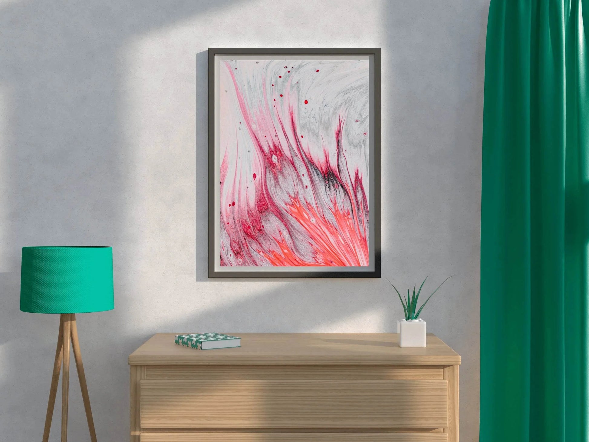 Smooth Long Run Elegent Brush Strokes Abstract Wall Art - beink online art store