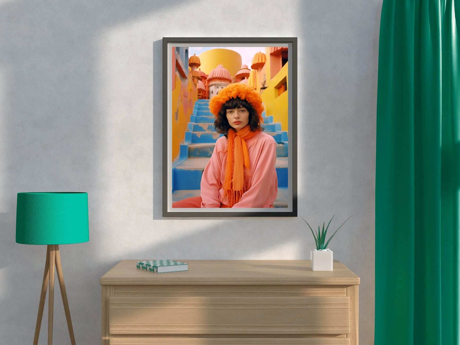 Moroccan Cotton Hat And Shawl Wall Art - beink online art store