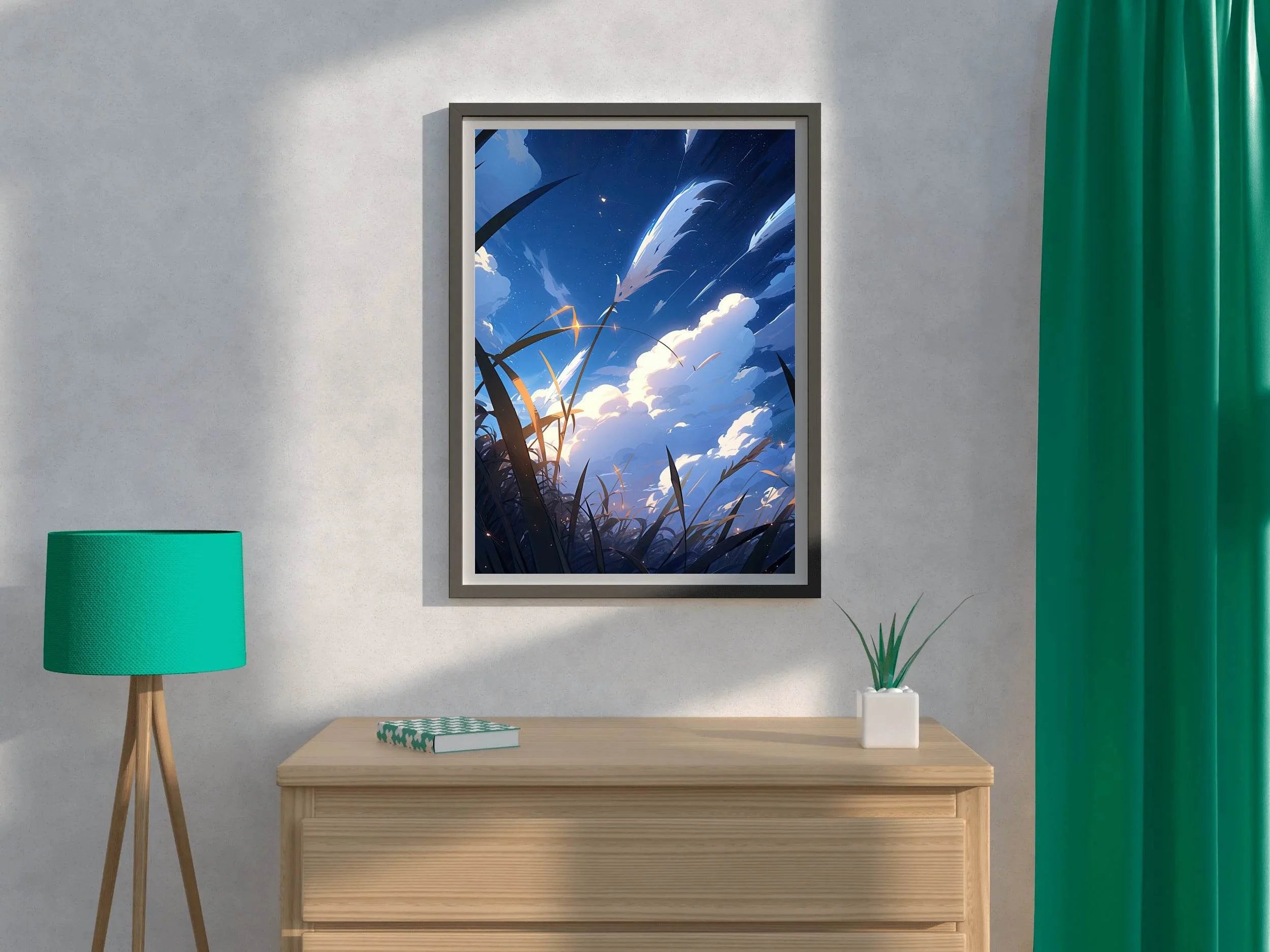 Anime Style Clouds Wall Art - beink online art store